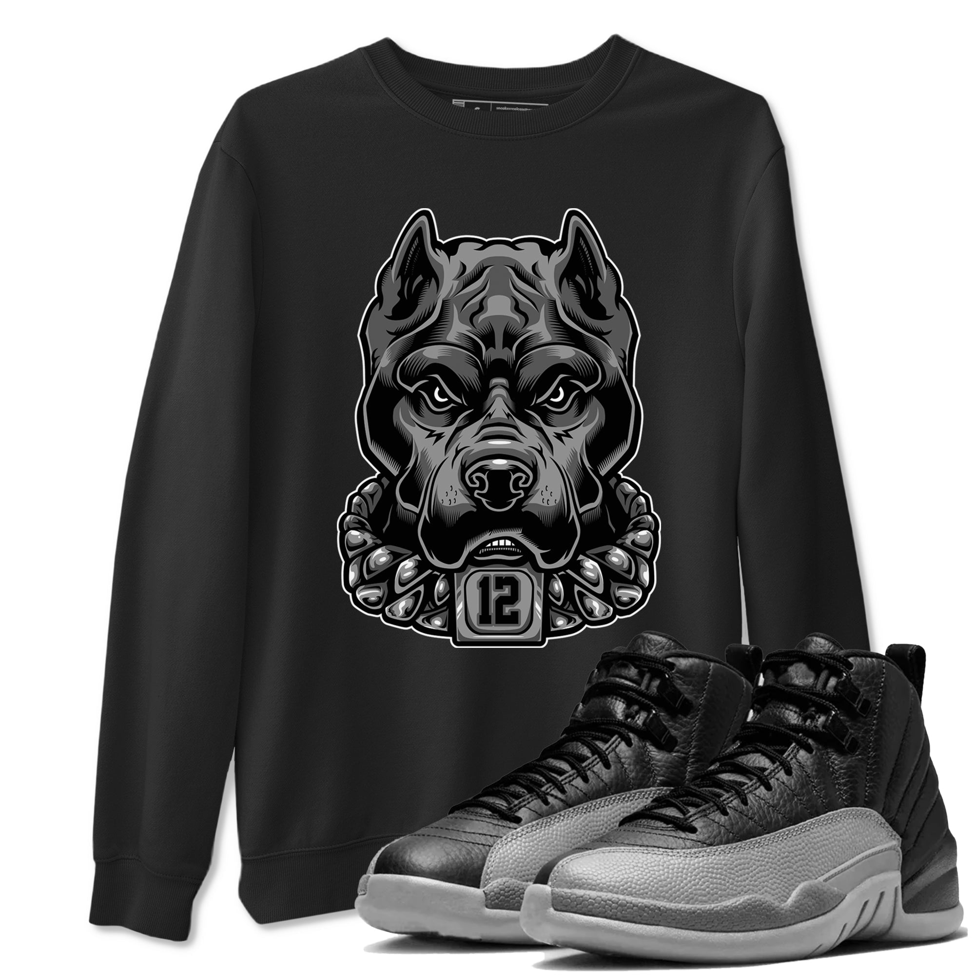 Pitbull snkmatch Tees - Air Jordan 12 Black Wolf Grey