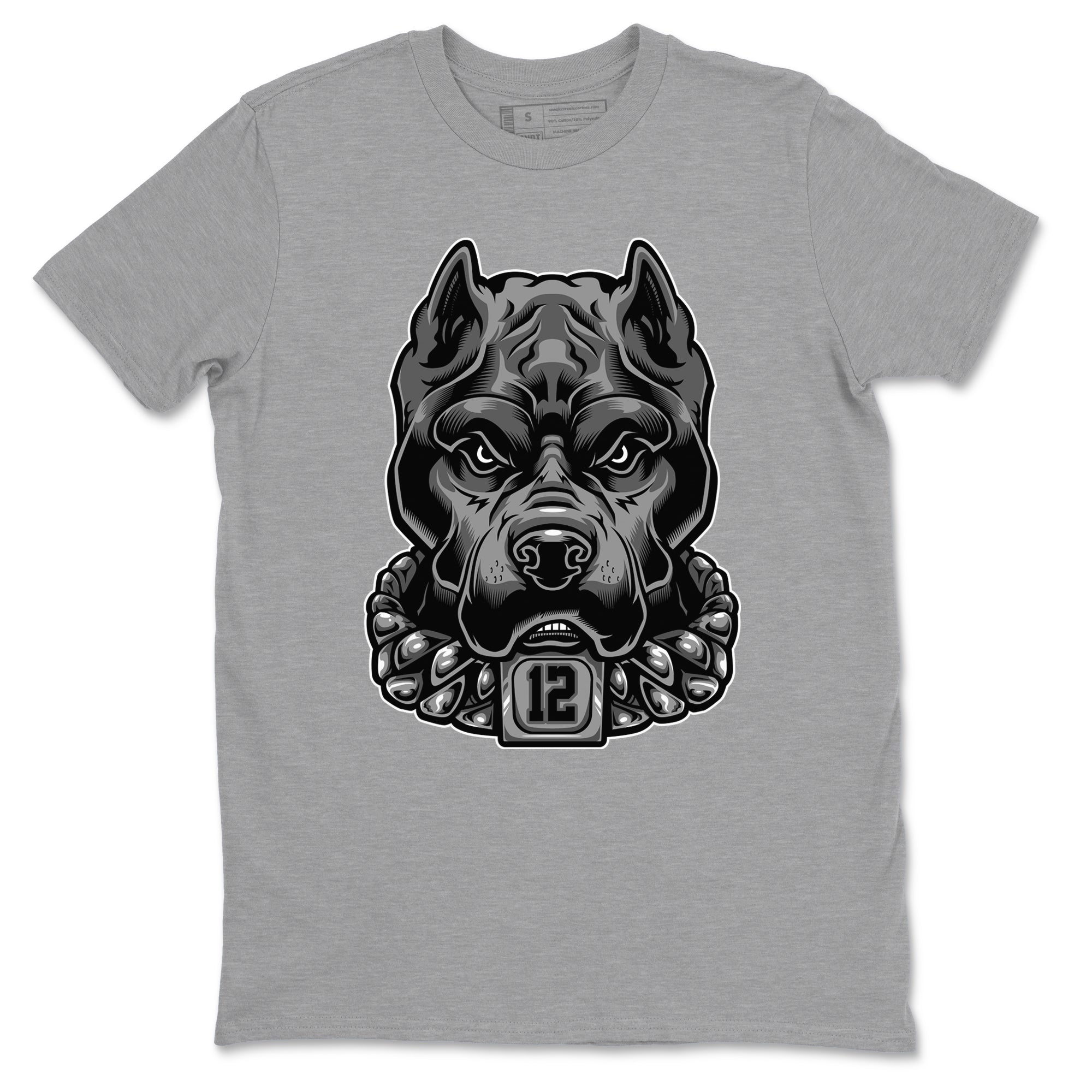 Pitbull snkmatch Tees - Air Jordan 12 Black Wolf Grey