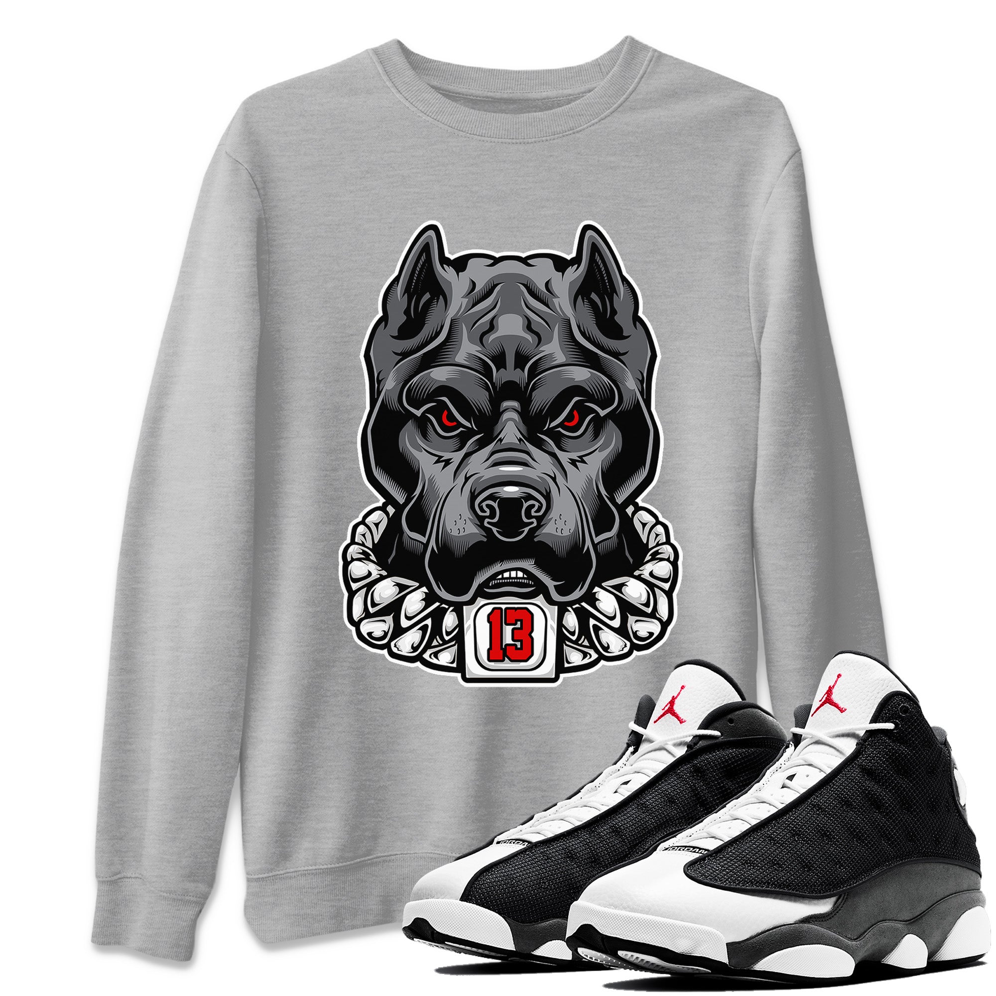 Pitbull Unisex Tops - Air Jordan 13 Black Flint