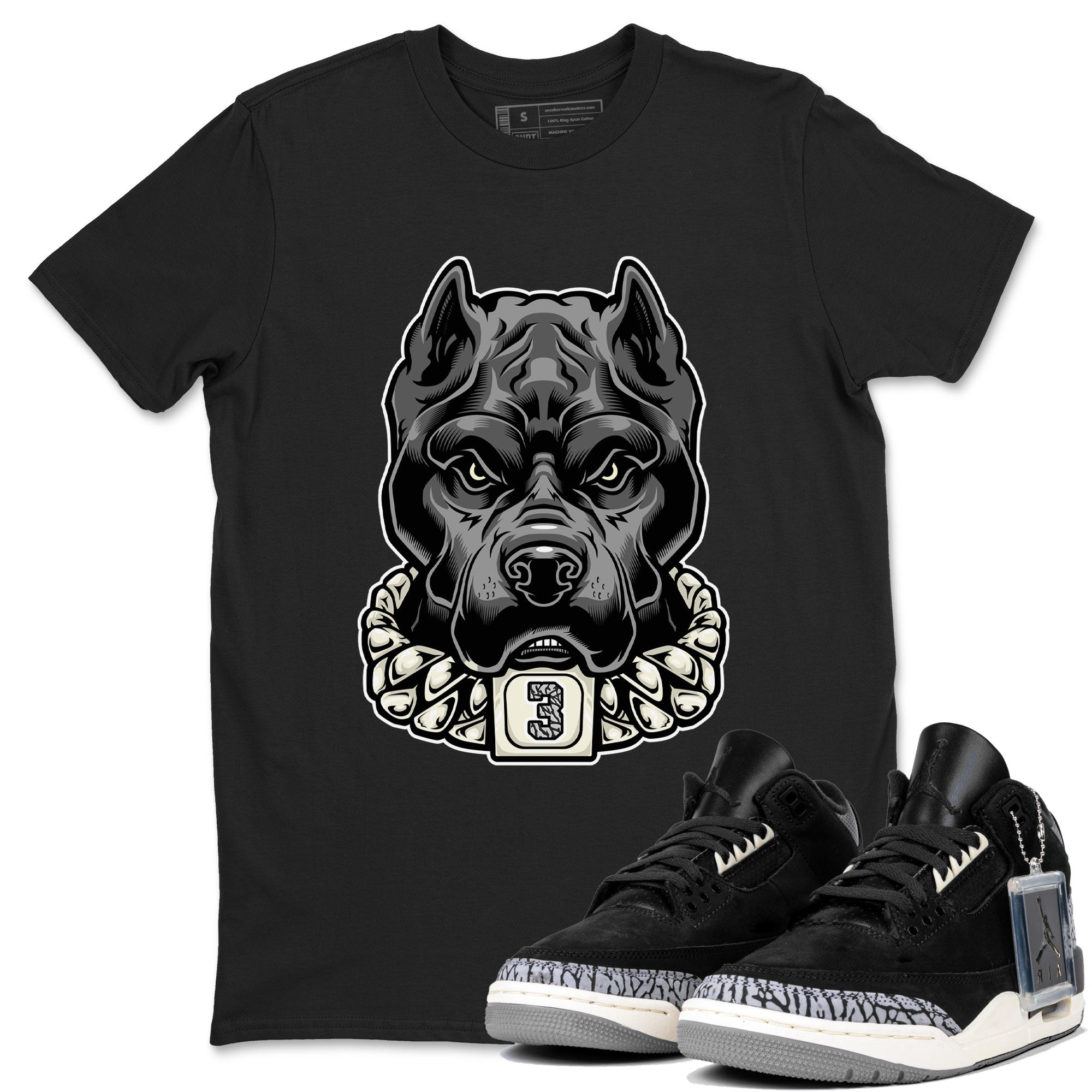 Pitbull snkmatch Tee - Air Jordan 3 Off Noir