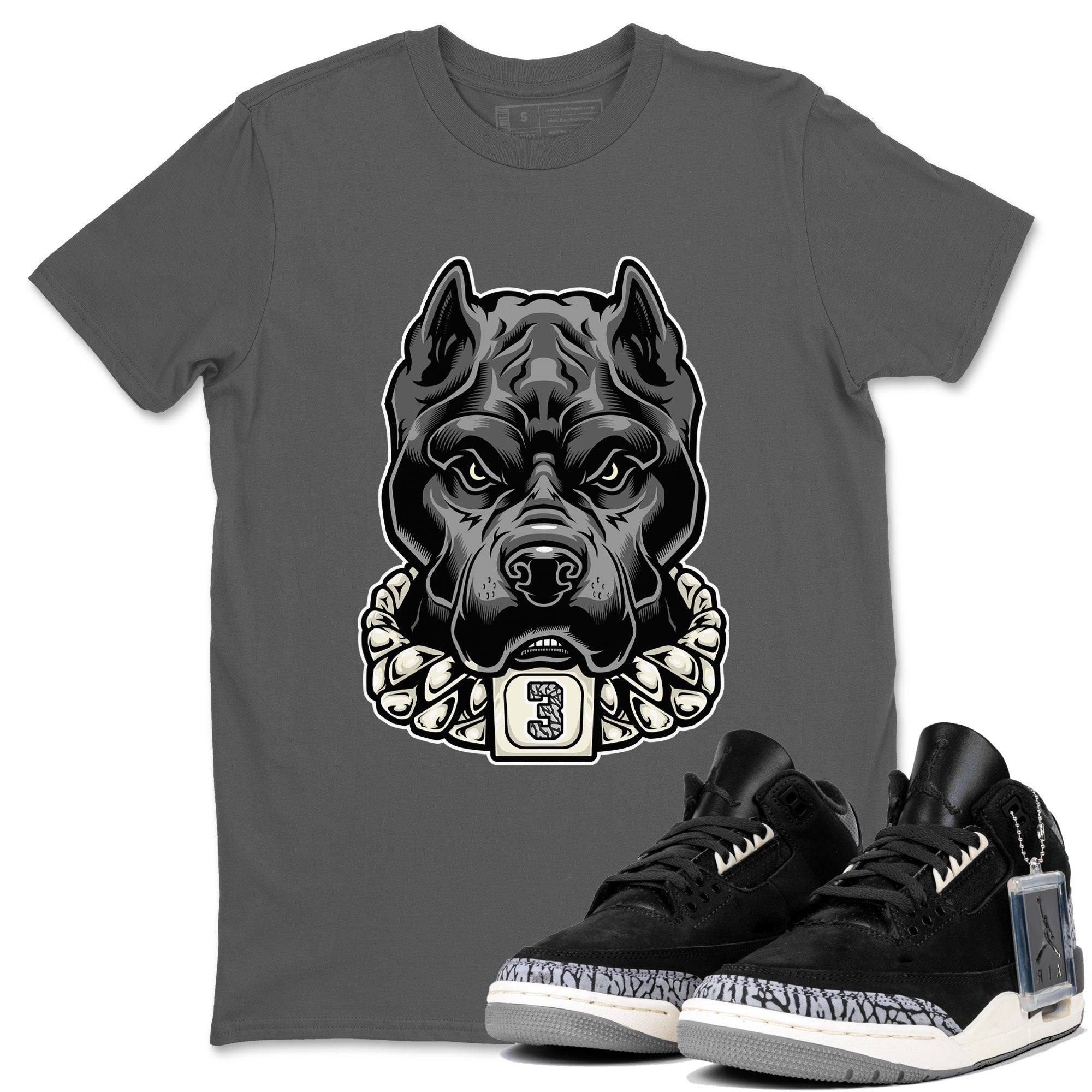 Pitbull snkmatch Tee - Air Jordan 3 Off Noir