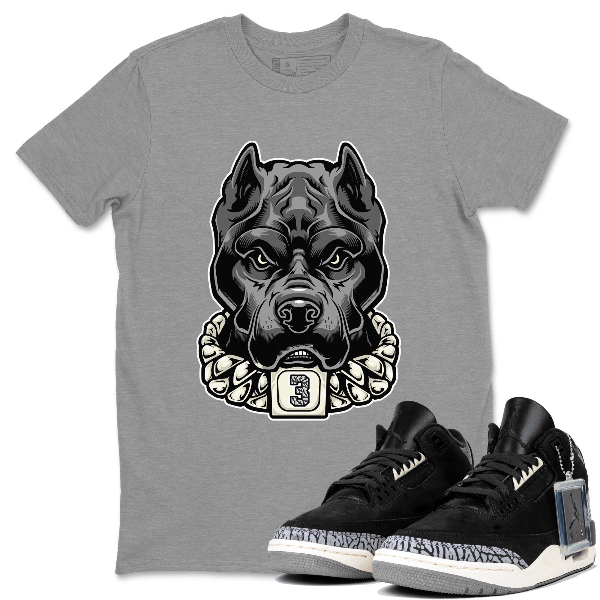 Pitbull snkmatch Tee - Air Jordan 3 Off Noir