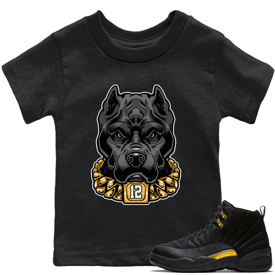 Pitbull Kids Tops - Air Jordan 12 Black Taxi
