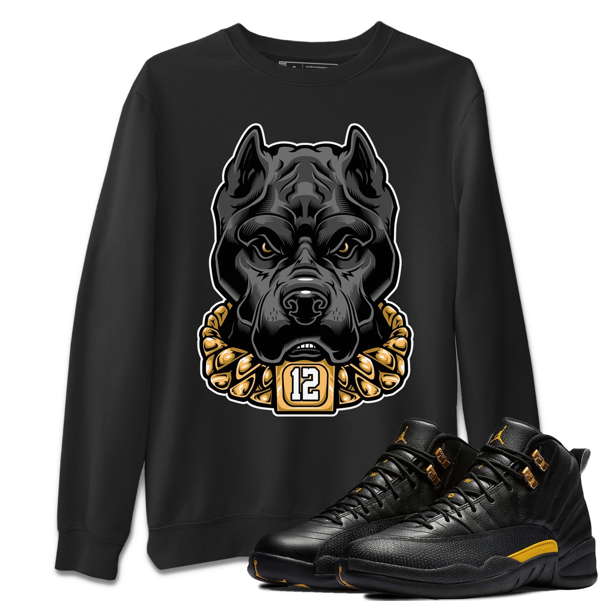Pitbull Unisex Tops - Air Jordan 12 Black Taxi