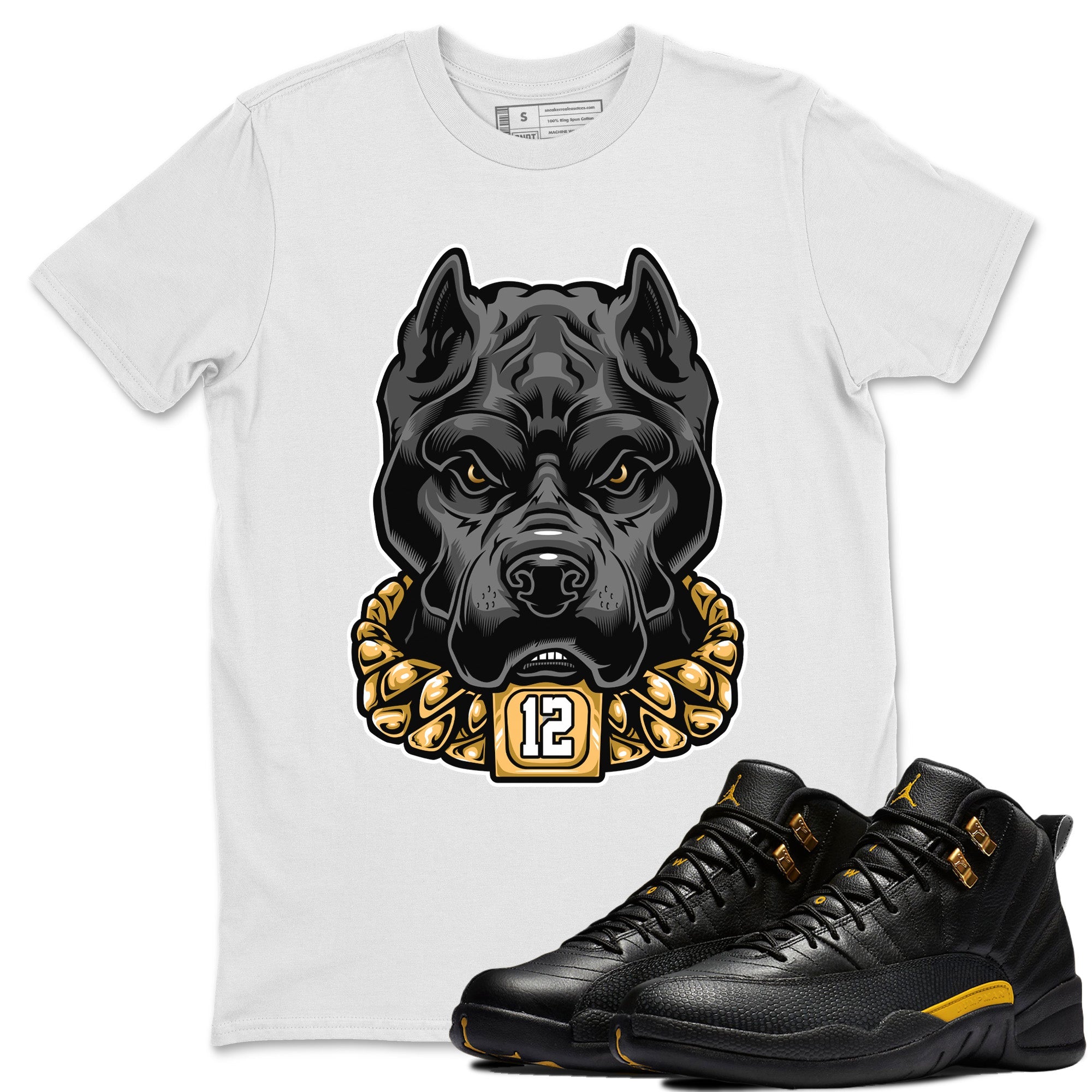 Pitbull Unisex Tops - Air Jordan 12 Black Taxi