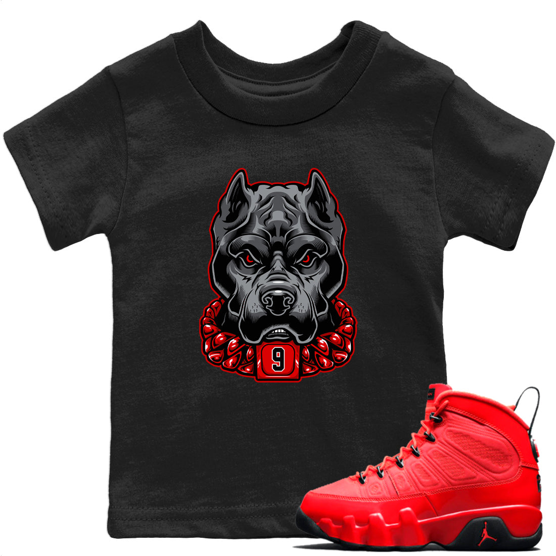 Pitbull Kids Tops - Air Jordan 9 Chile Red