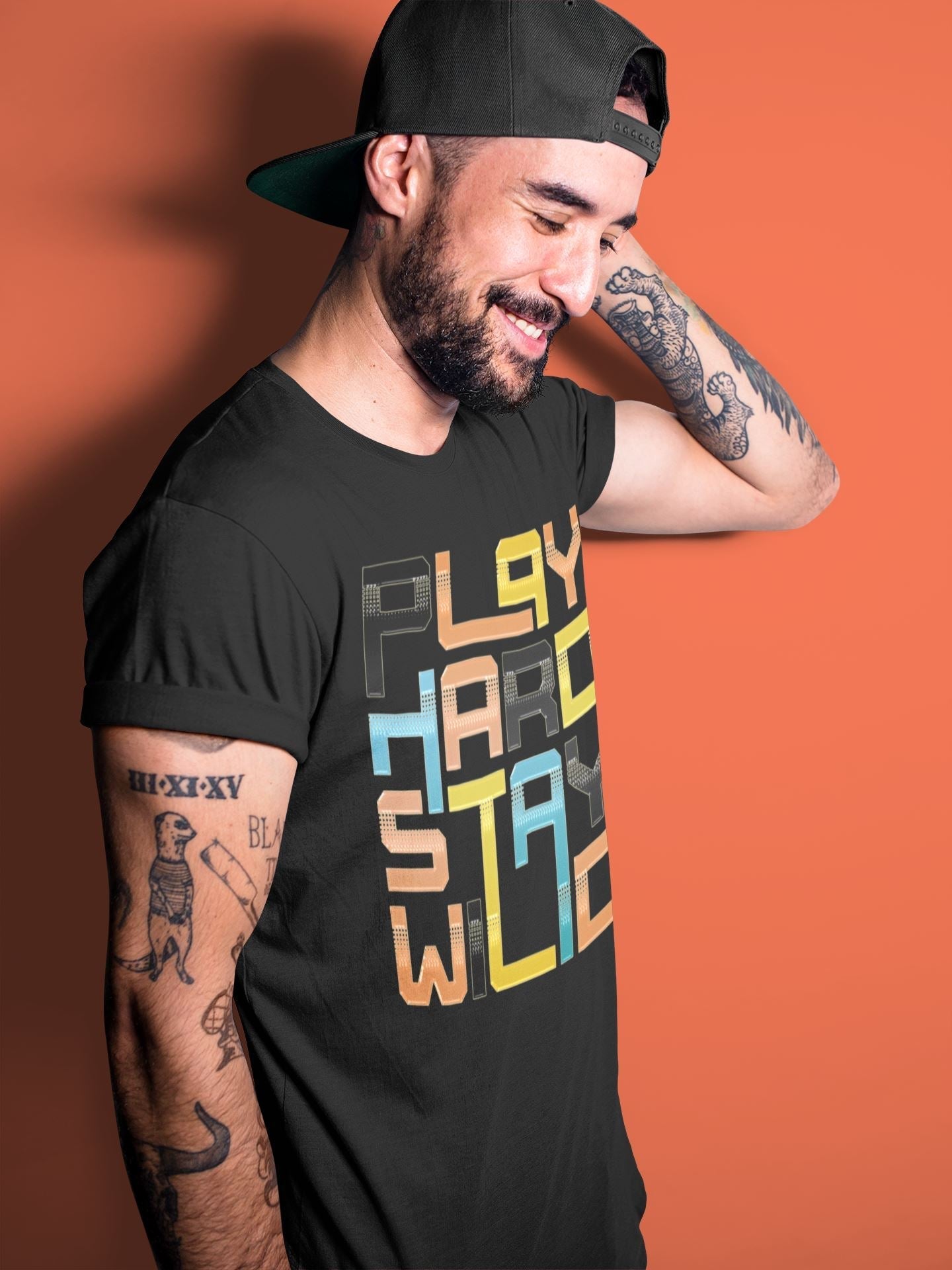 Play Hard Stay Wild Unisex Tops - Yeezy 700 Sun