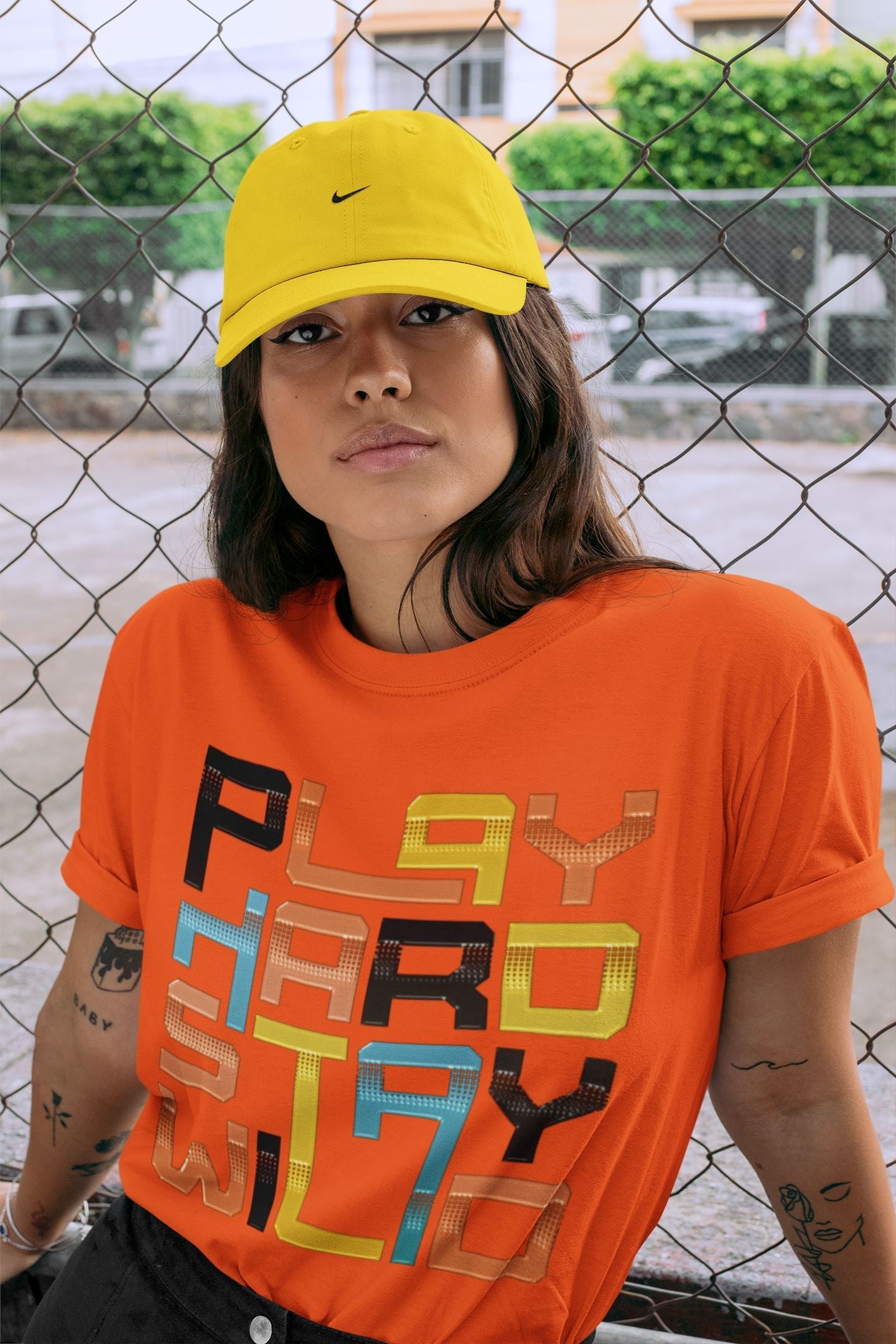 Play Hard Stay Wild Unisex Tops - Yeezy 700 Sun