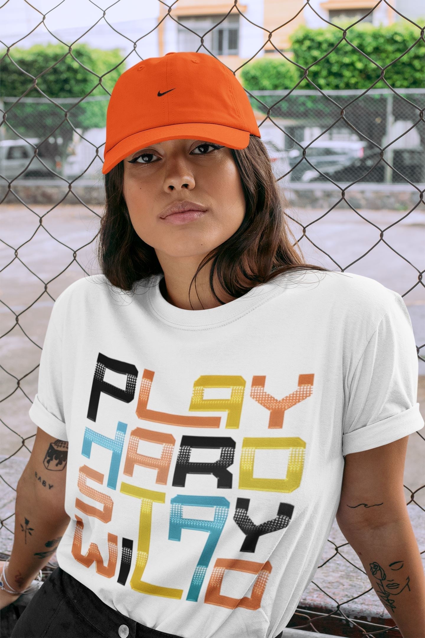 Play Hard Stay Wild Unisex Tops - Yeezy 700 Sun