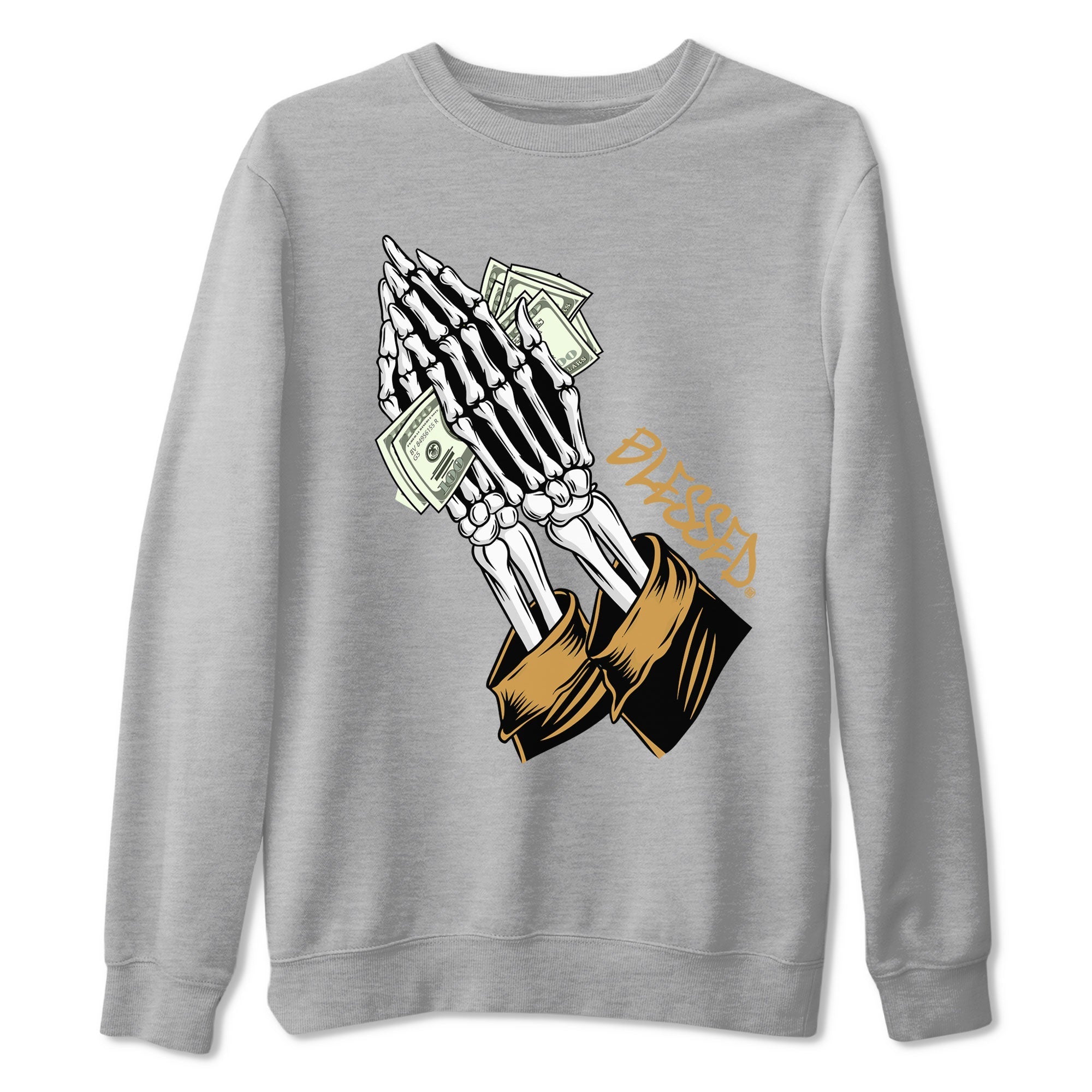 Praying Skeleton snkmatch Tee - Air Jordan 13 Wheat