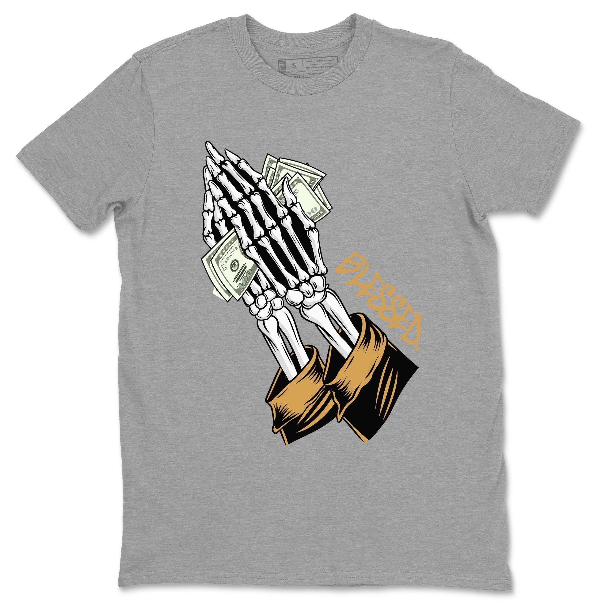 Praying Skeleton snkmatch Tee - Air Jordan 13 Wheat