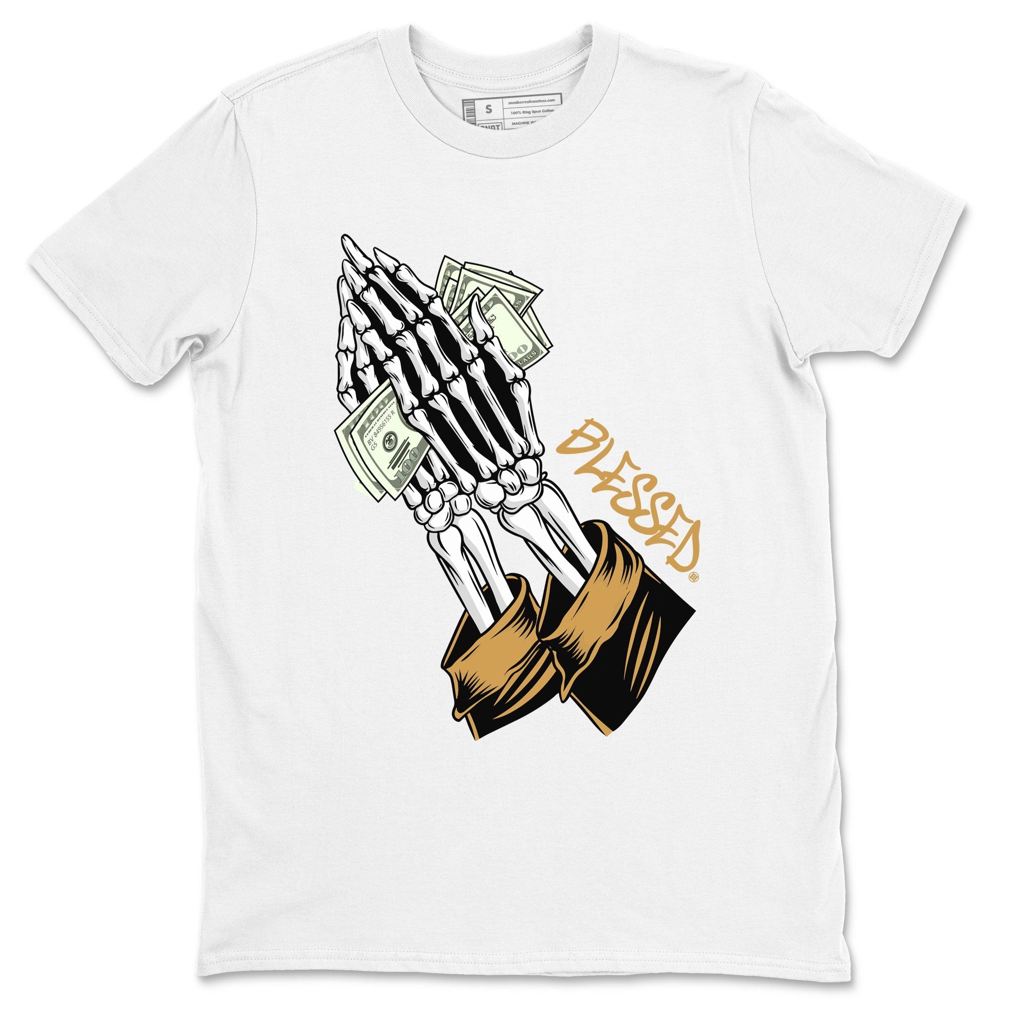 Praying Skeleton snkmatch Tee - Air Jordan 13 Wheat