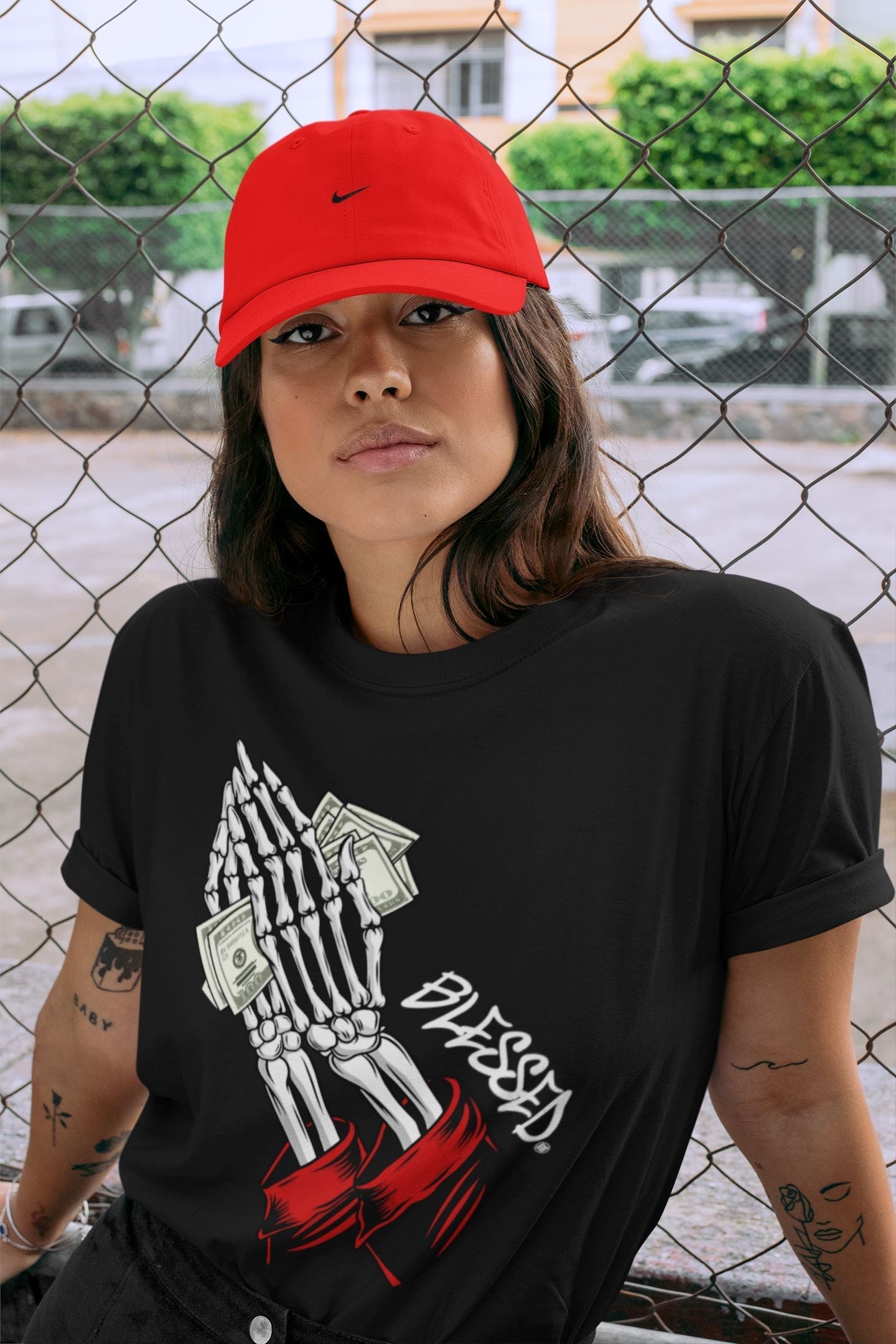 Praying Skeleton Unisex Tops - Air Jordan 1 Heritage