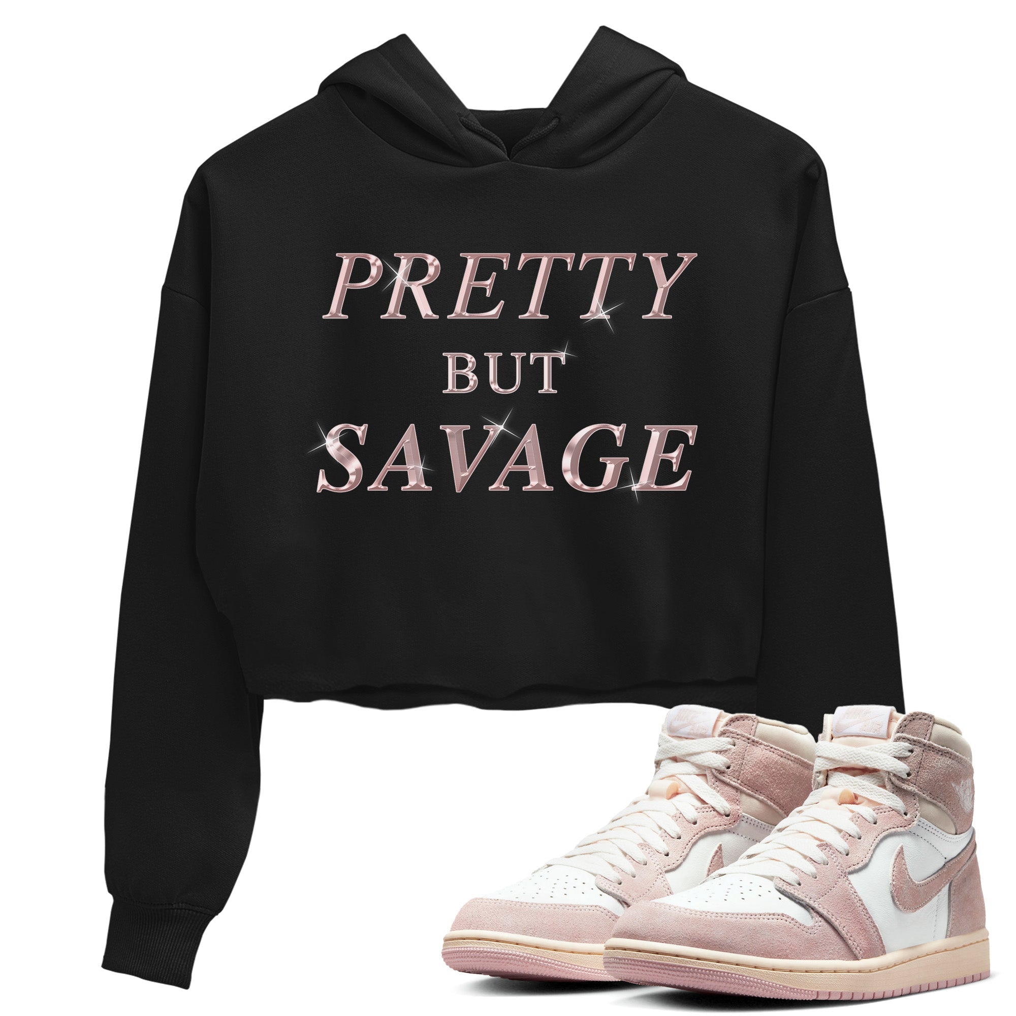 Pretty But Savage Women's Tops - Air Jordan 1 Washed Pink