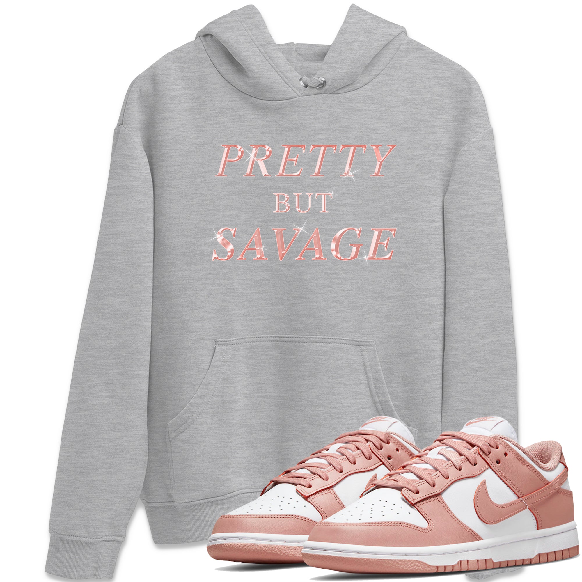Pretty But Savage snkmatch Tee - Dunk Rose Whisper