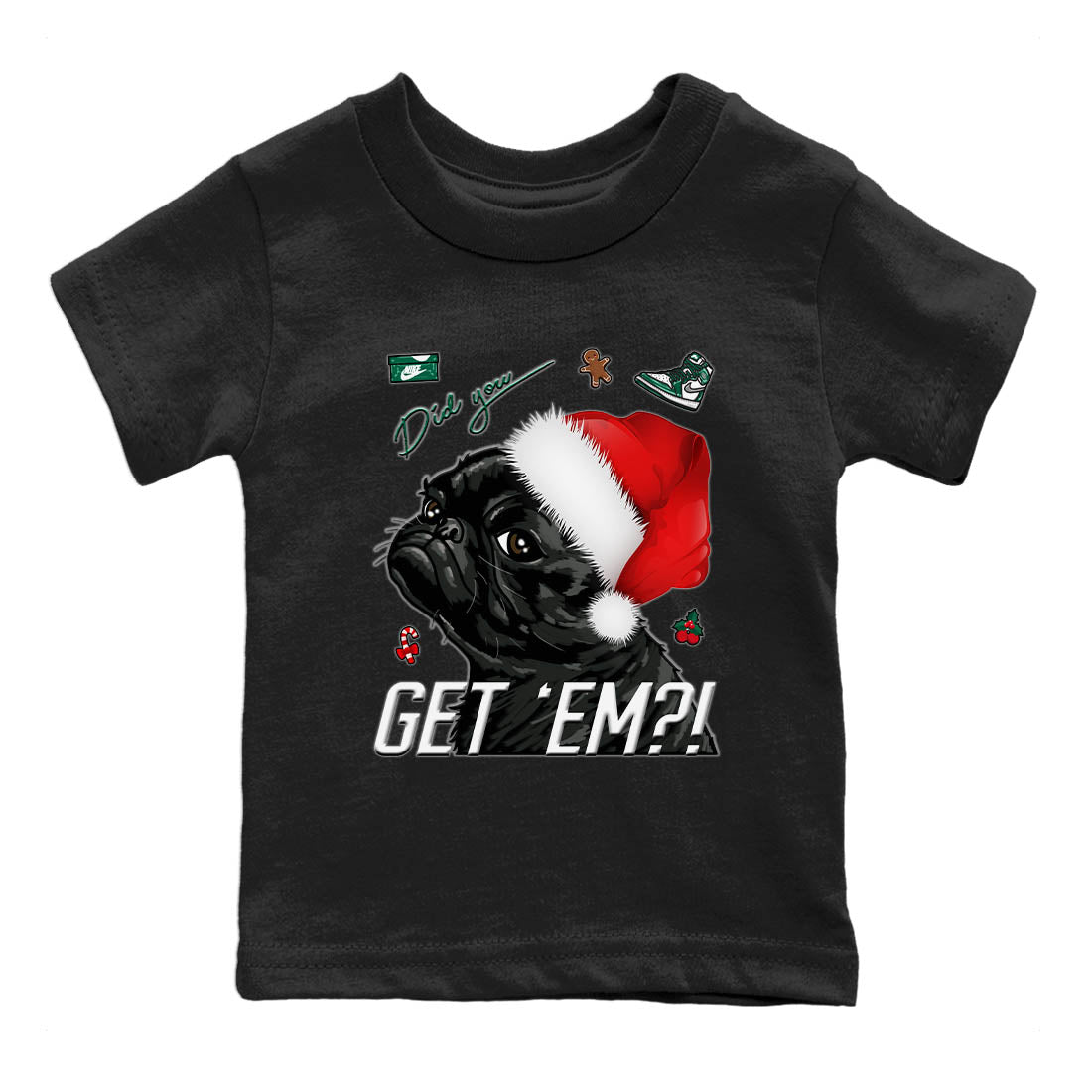 Pug Get Em Kids Tops - Air Jordan 1 Gorge Green