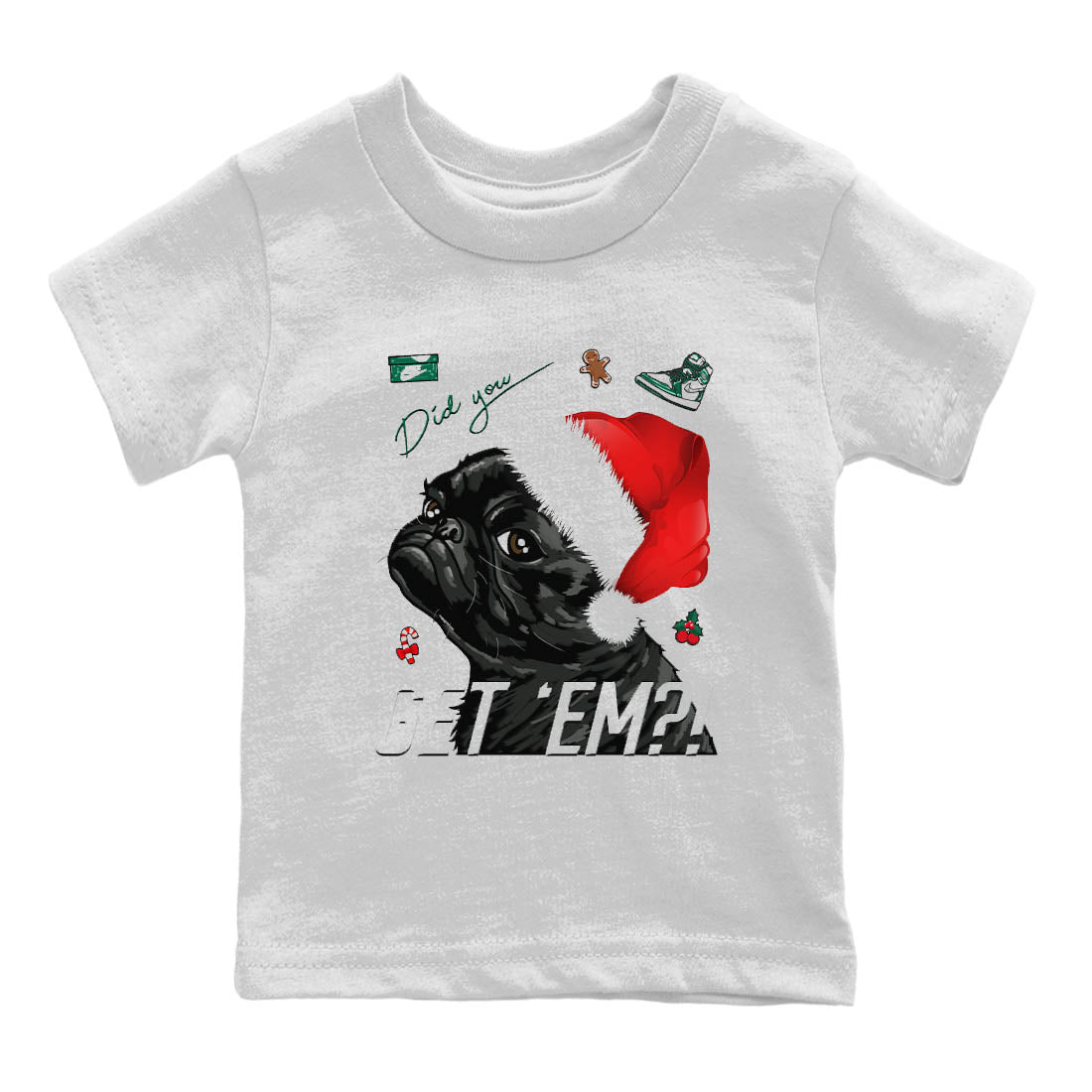 Pug Get Em Kids Tops - Air Jordan 1 Gorge Green