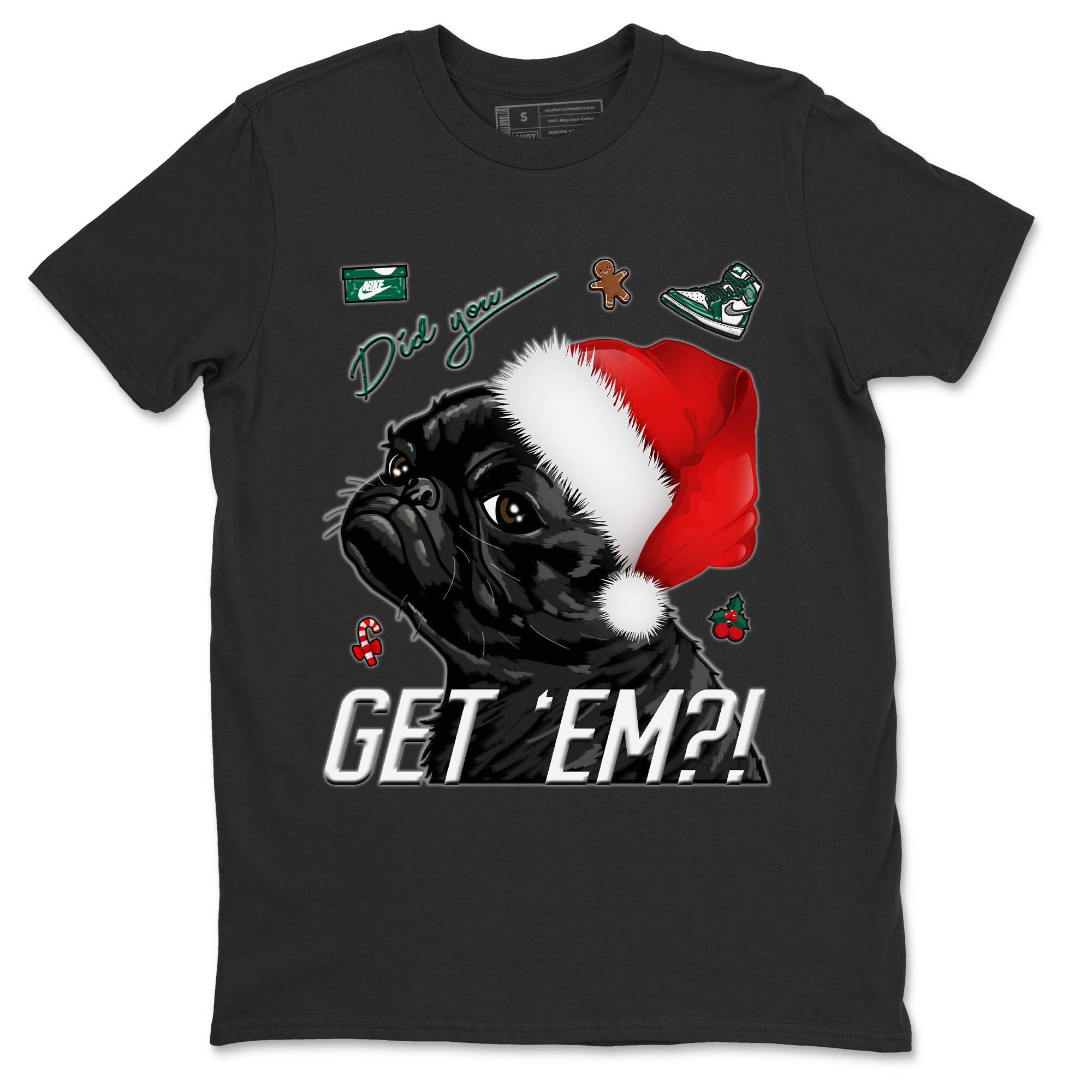 Pug Get Em Unisex Tops - Air Jordan 1 Gorge Green