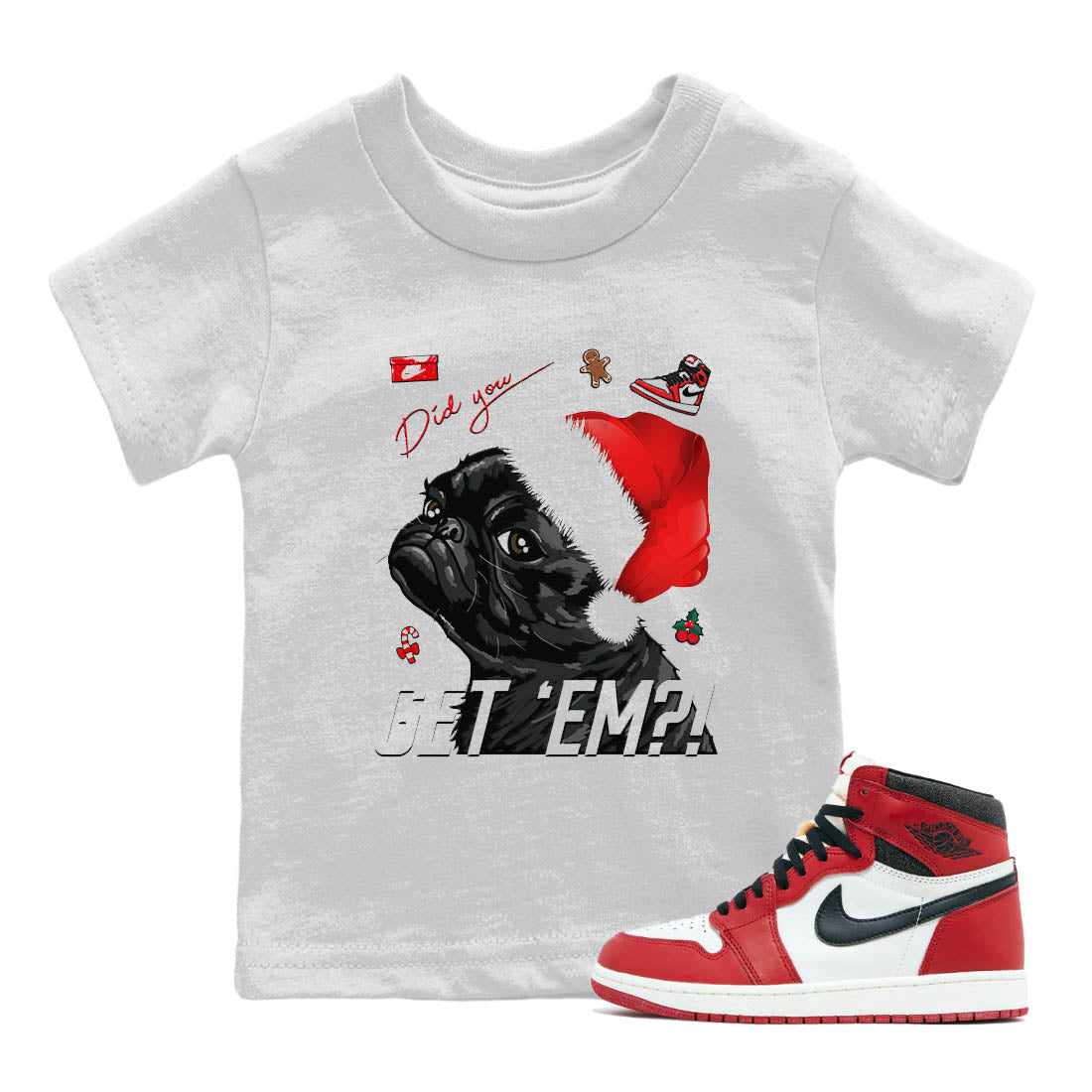 Pug Get Em Kids Tops - Air Jordan 1 Lost & Found