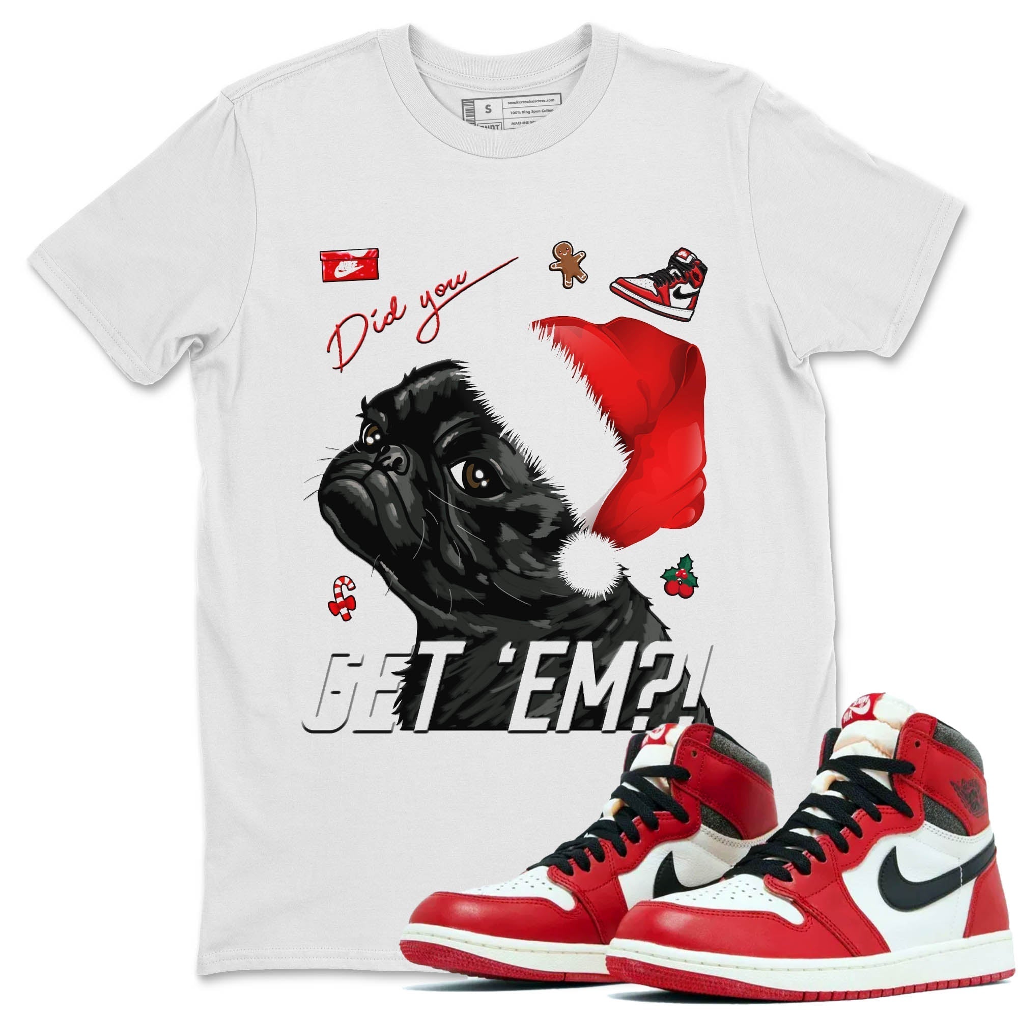 Pug Get Em Unisex Tops - Air Jordan 1 Lost & Found