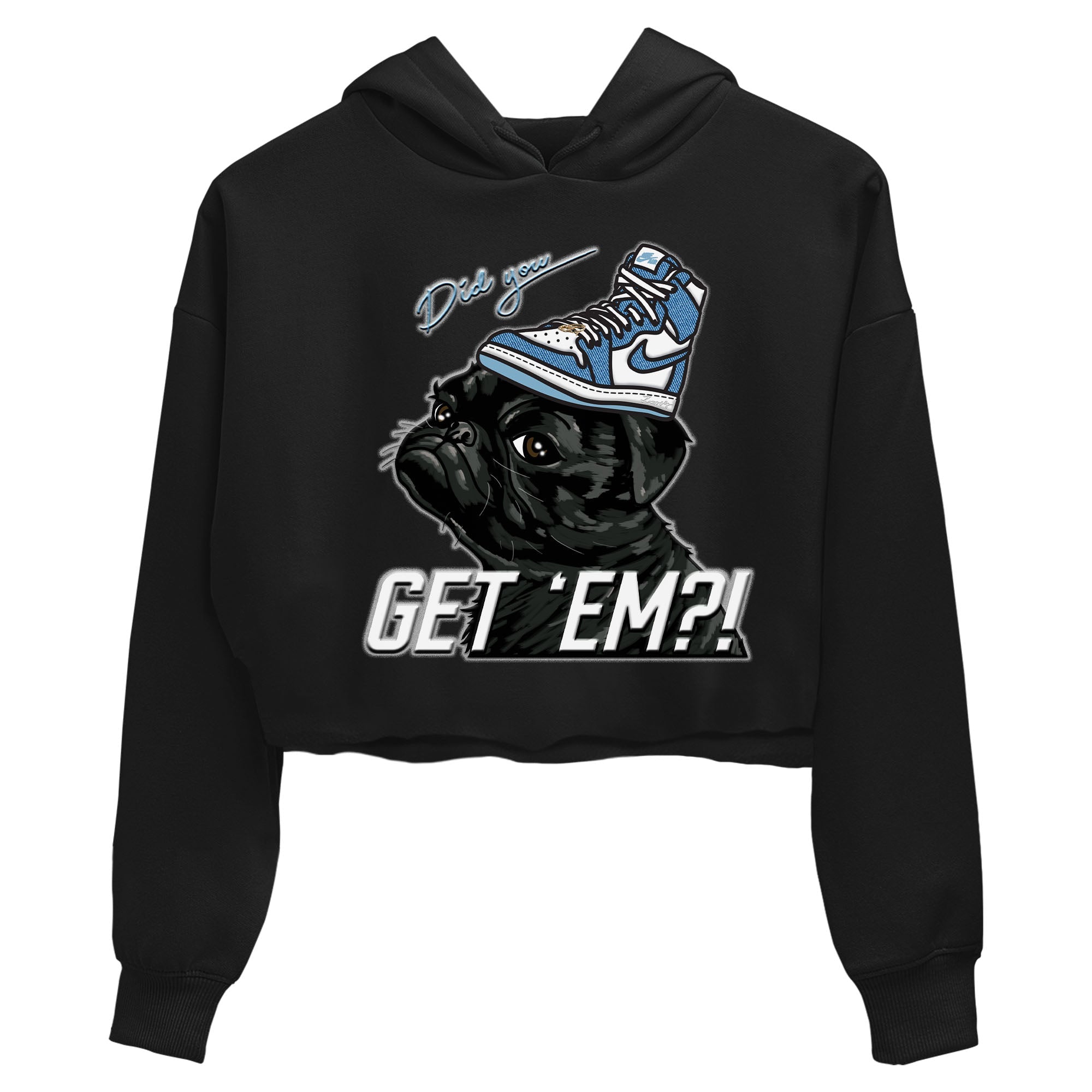 Pug Get Em Women's Tops - Air Jordan 1 Denim