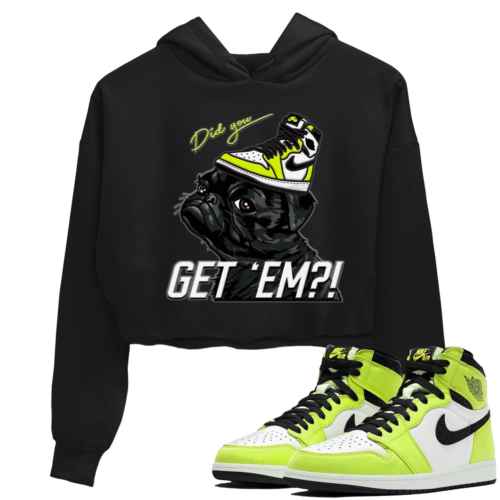 Pug Get Em Women's Tops - Air Jordan 1 Visionaire