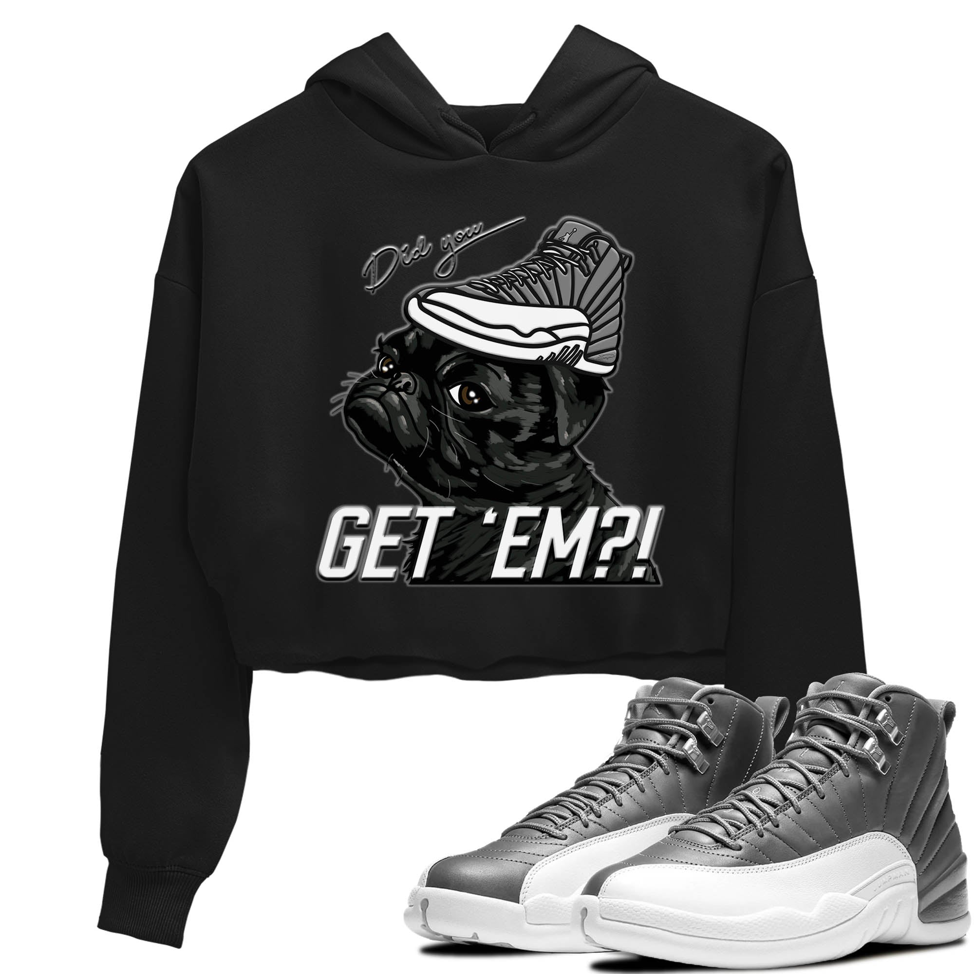 Pug Get Em Women's Tops - Air Jordan 12 Stealth