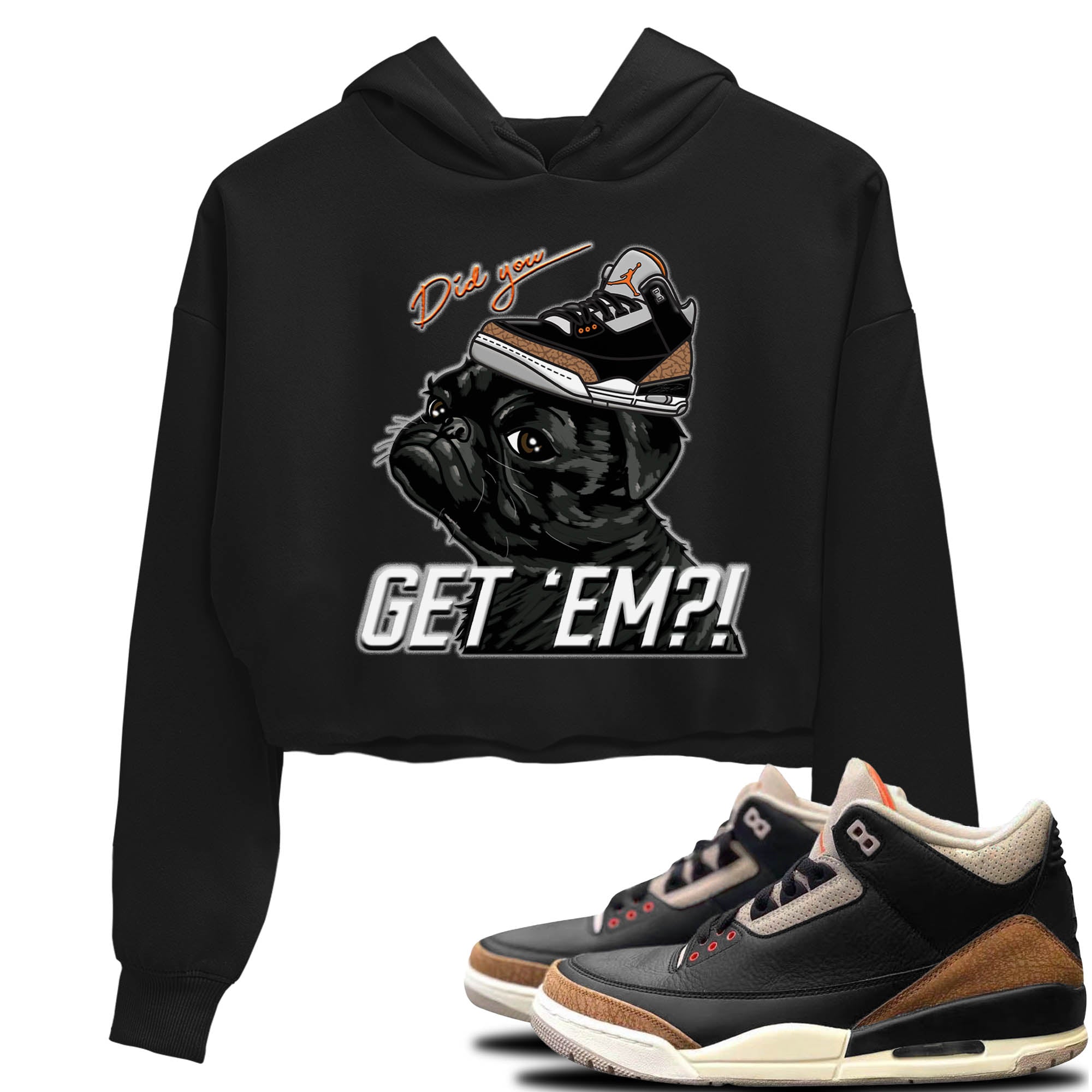 Pug Get Em Women's Tops - Air Jordan 3 Desert Elephant