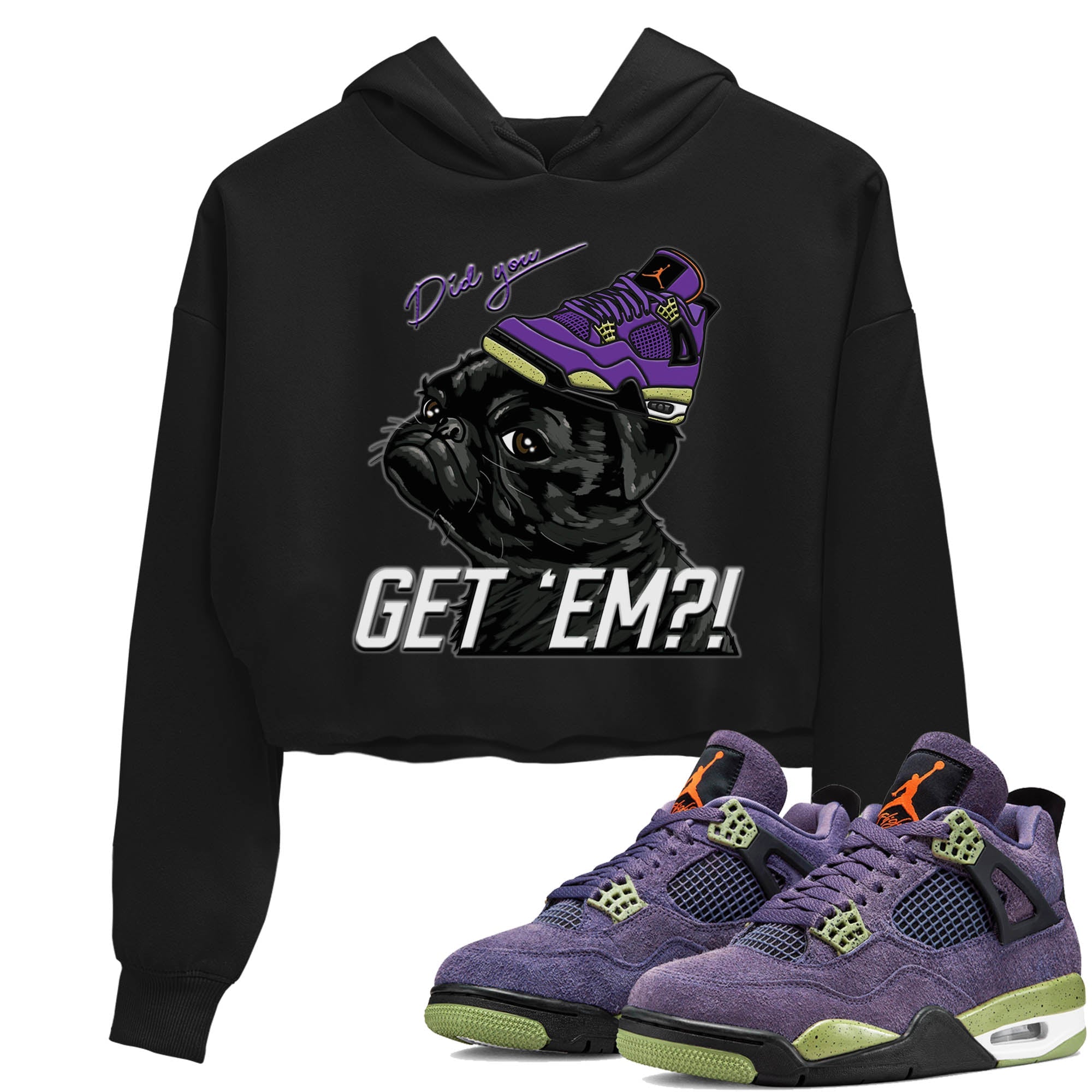 Pug Get Em Women's Tops - Air Jordan 4 Canyon Purple