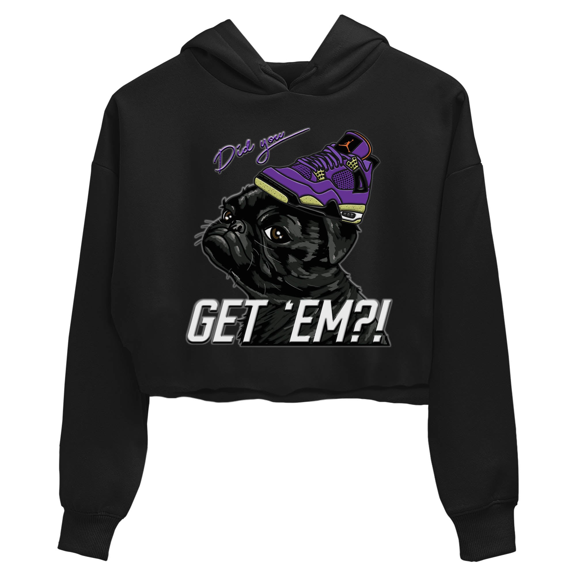 Pug Get Em Women's Tops - Air Jordan 4 Canyon Purple