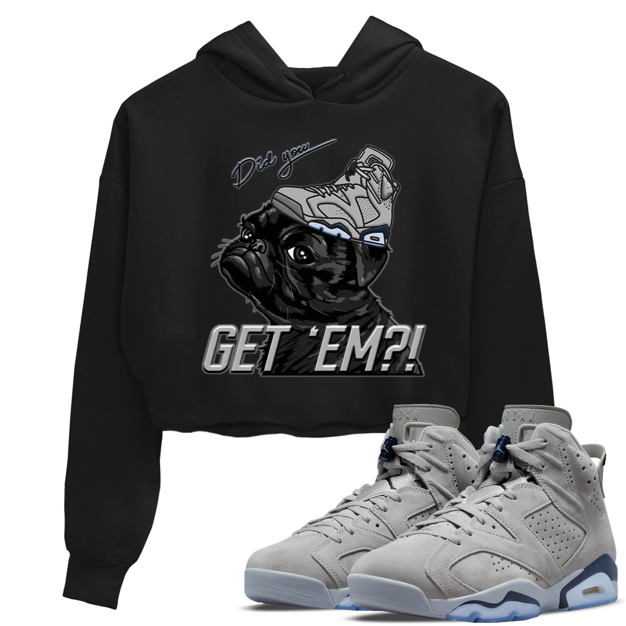 Pug Get Em Women's Tops - Air Jordan 6 Georgetown
