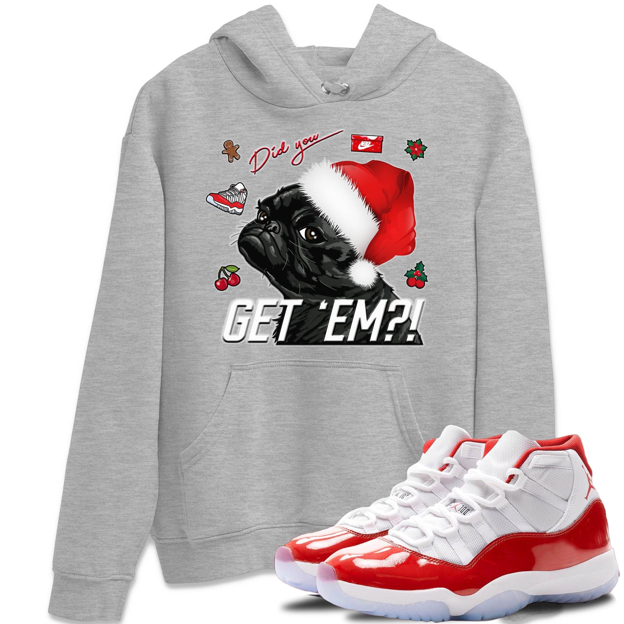 Pug Get Em Unisex Tops - Air Jordan 11 Cherry
