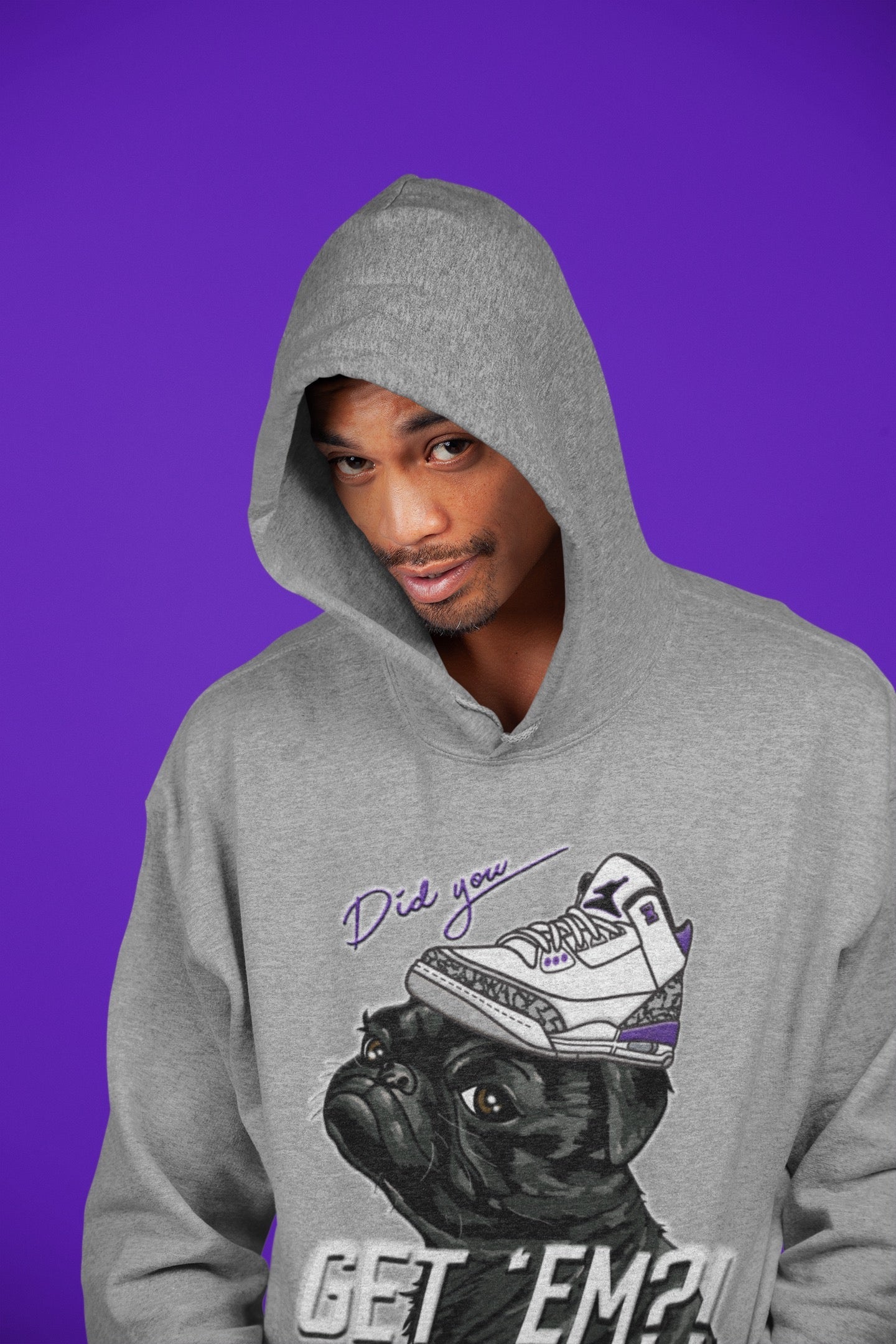 Pug Get Em Unisex Tops - Air Jordan 3 Dark Iris