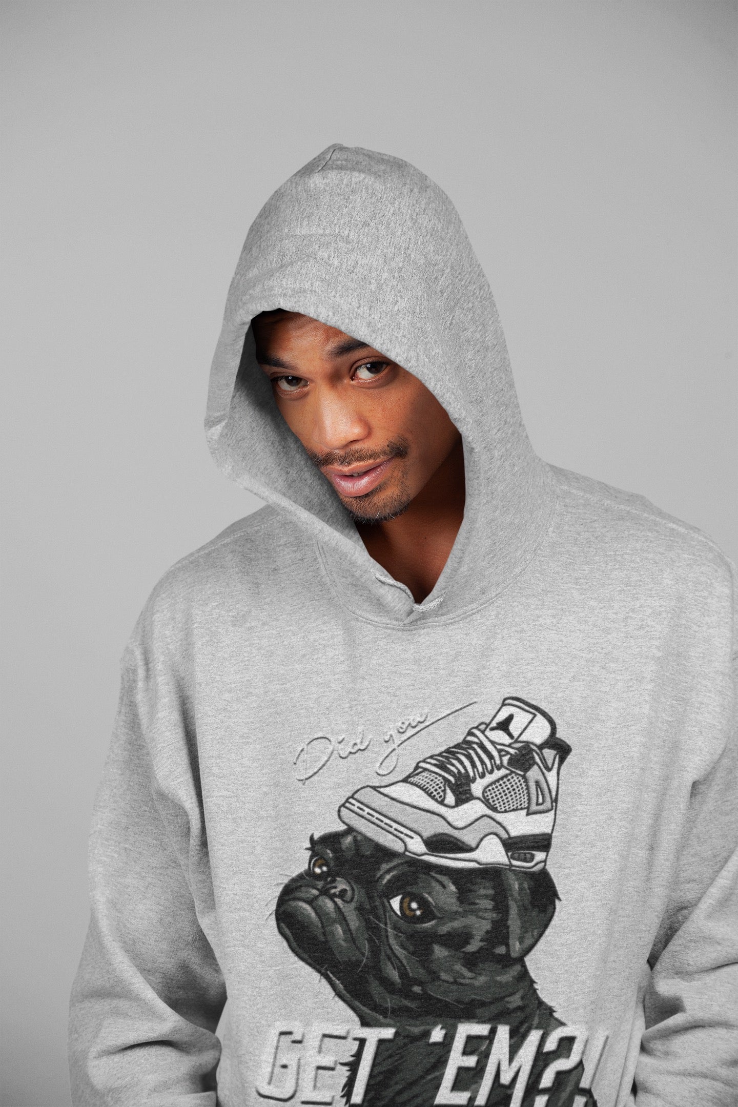 Pug Get Em Unisex Tops - Air Jordan 4 Military Black