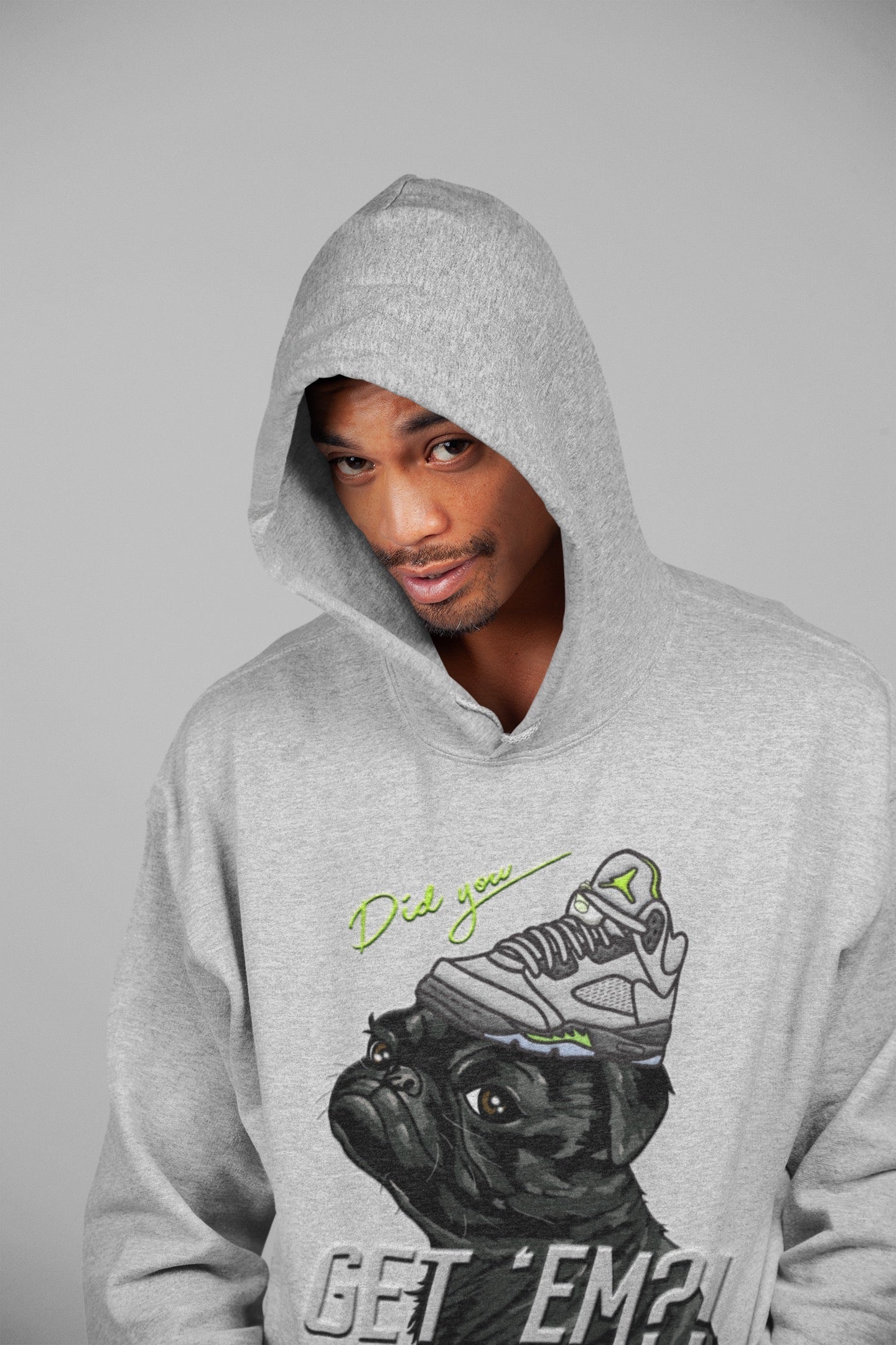 Pug Get Em Unisex Tops - Air Jordan 5 Green Bean