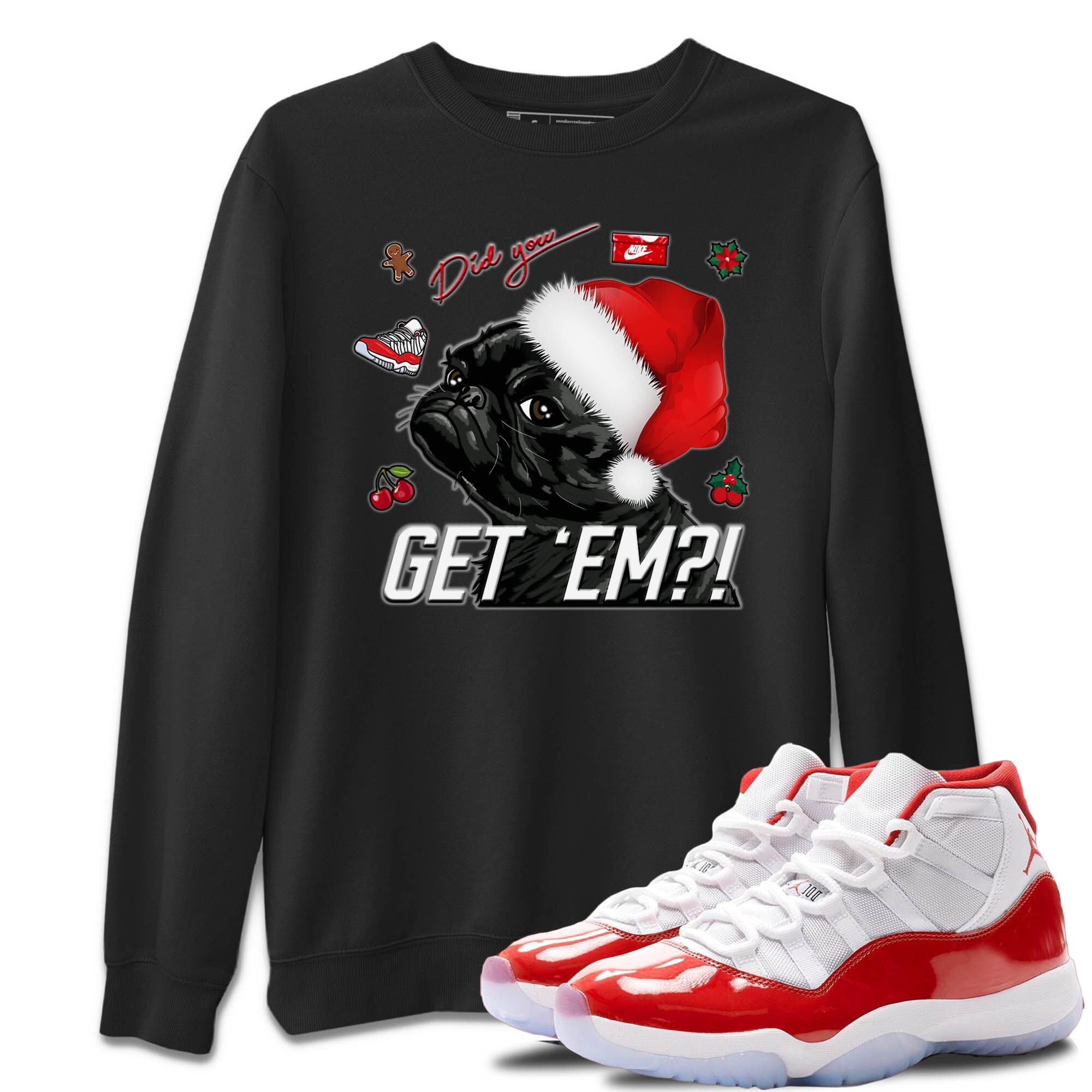 Pug Get Em Unisex Tops - Air Jordan 11 Cherry