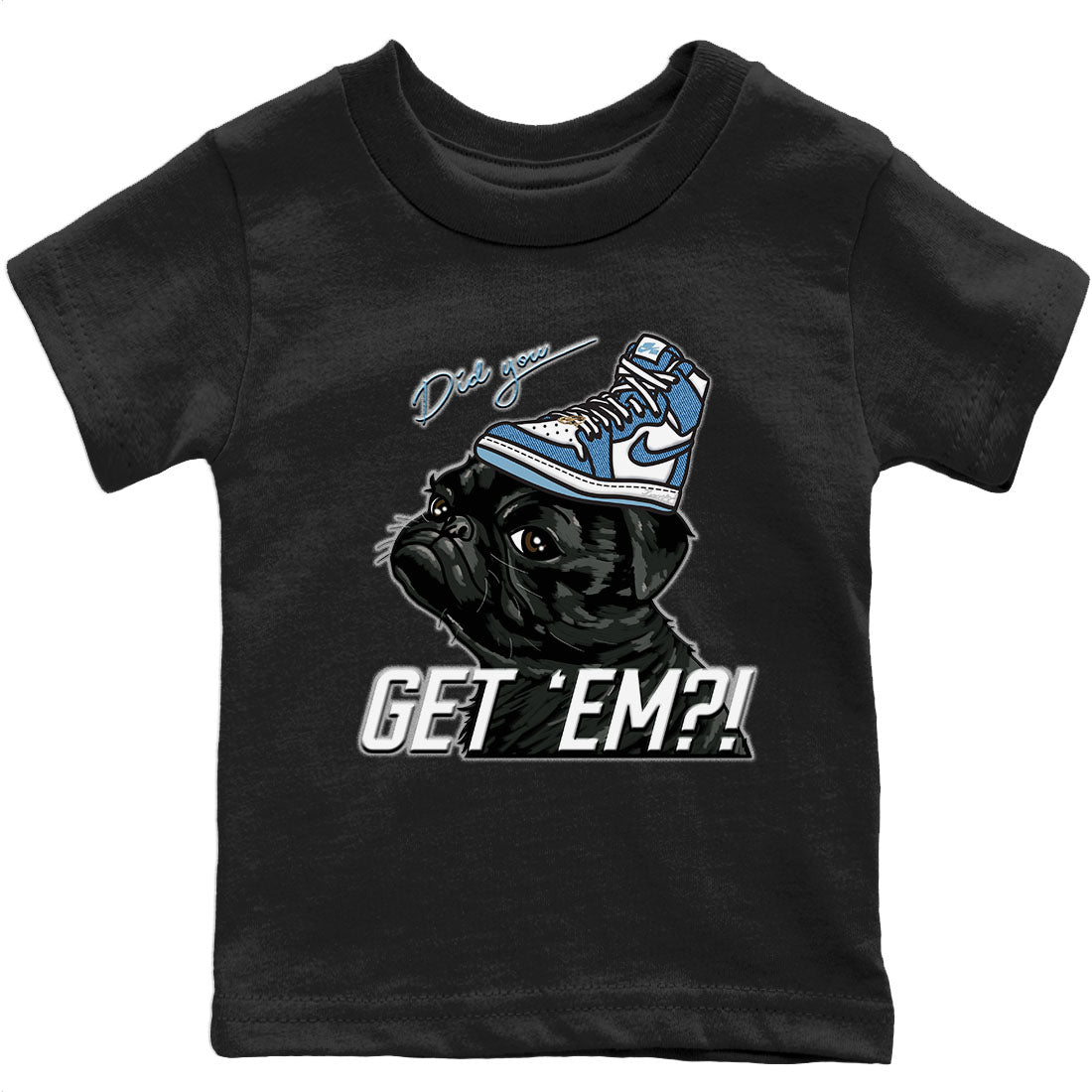 Pug Get Em Kids Tops - Air Jordan 1 Denim
