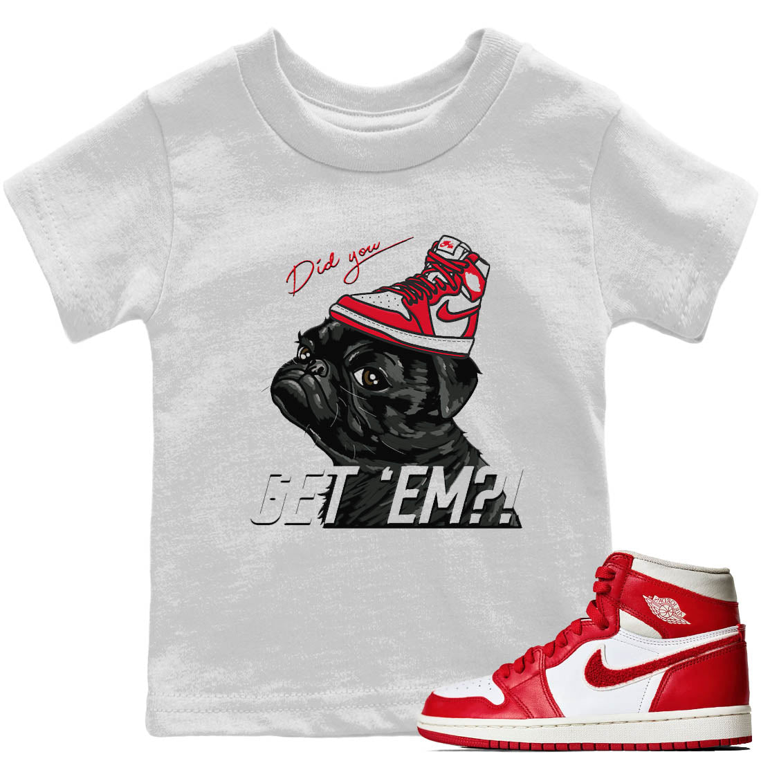 Pug Get Em Kids Tops - Air Jordan 1 Newstalgia