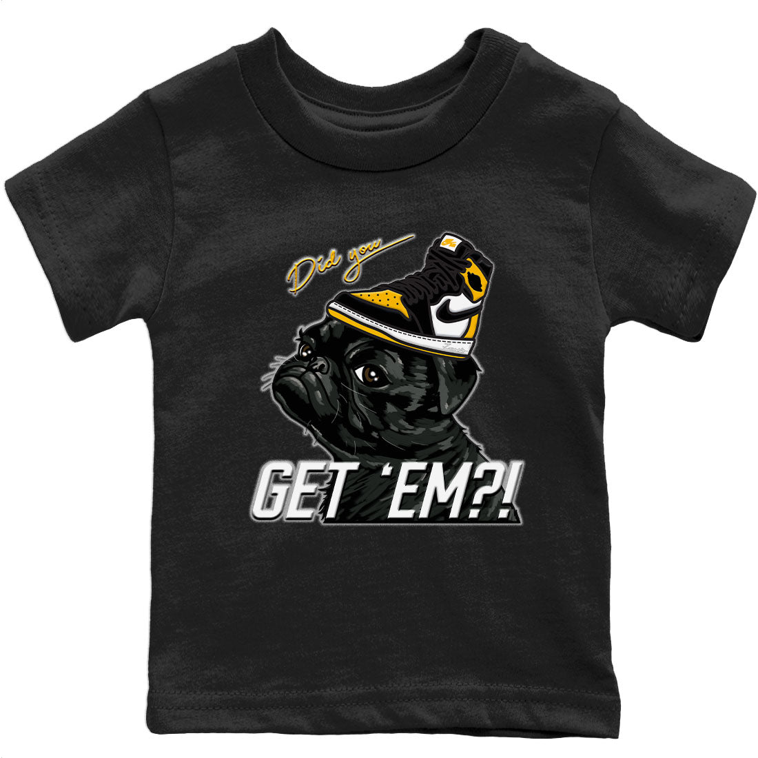 Pug Get Em Kids Tops - Air Jordan 1 Taxi