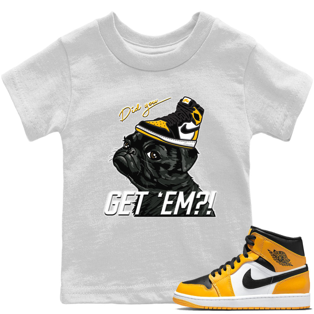 Pug Get Em Kids Tops - Air Jordan 1 Taxi