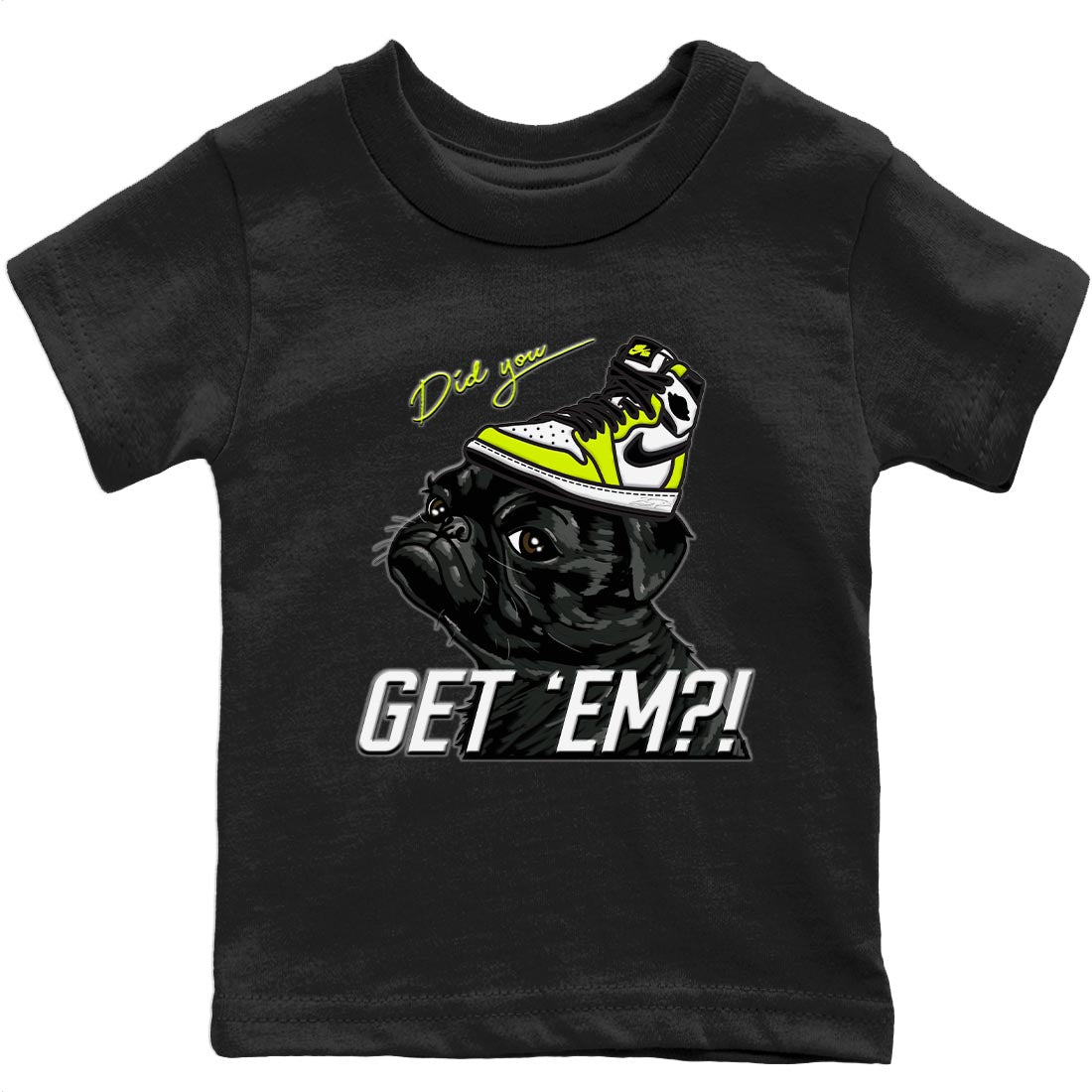 Pug Get Em Kids Tops - Air Jordan 1 Visionaire