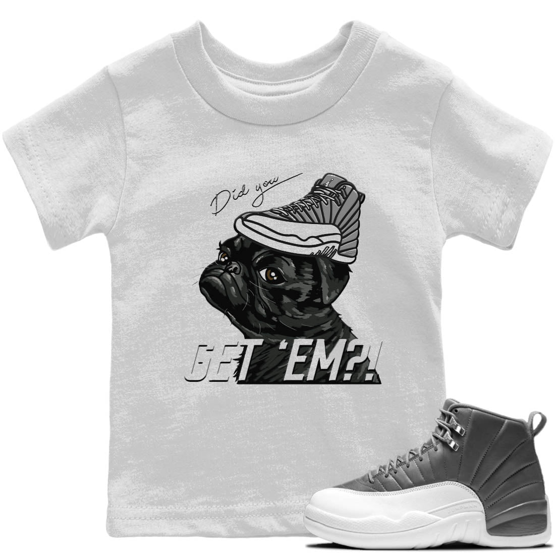 Pug Get Em Kids Tops - Air Jordan 12 Stealth