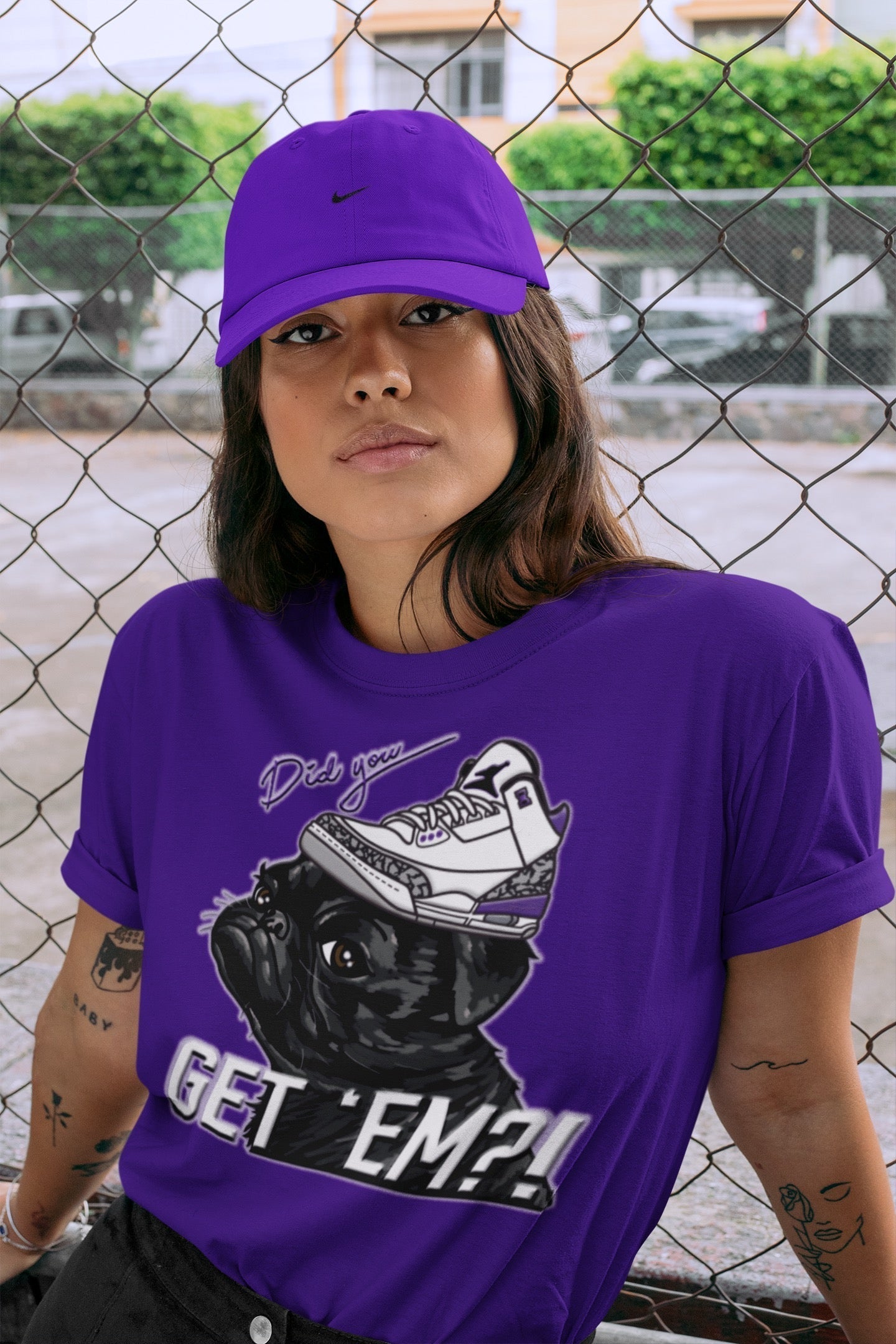 Pug Get Em Unisex Tops - Air Jordan 3 Dark Iris