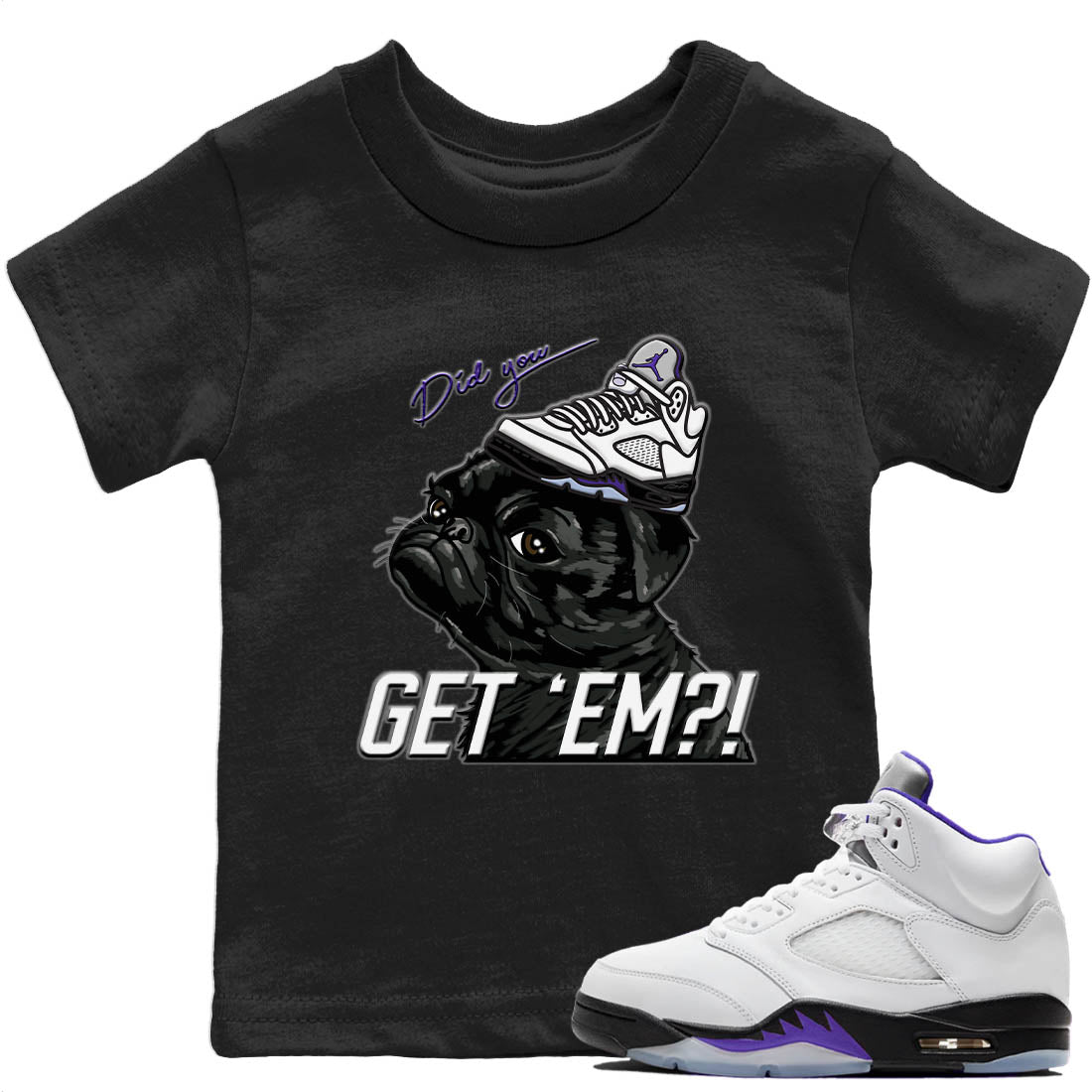 Pug Get Em Kids Tops - Air Jordan 5 Concord