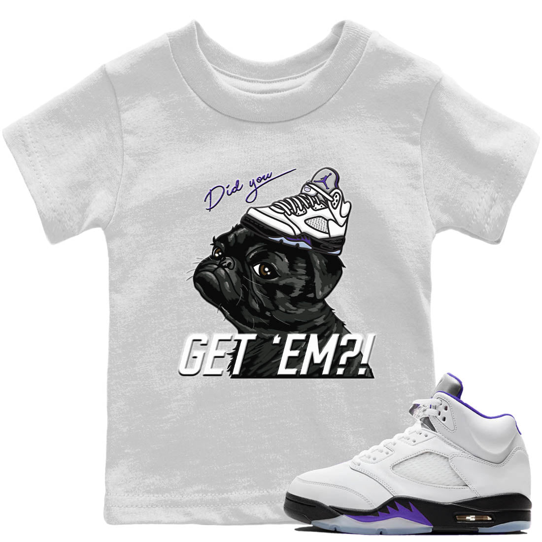 Pug Get Em Kids Tops - Air Jordan 5 Concord