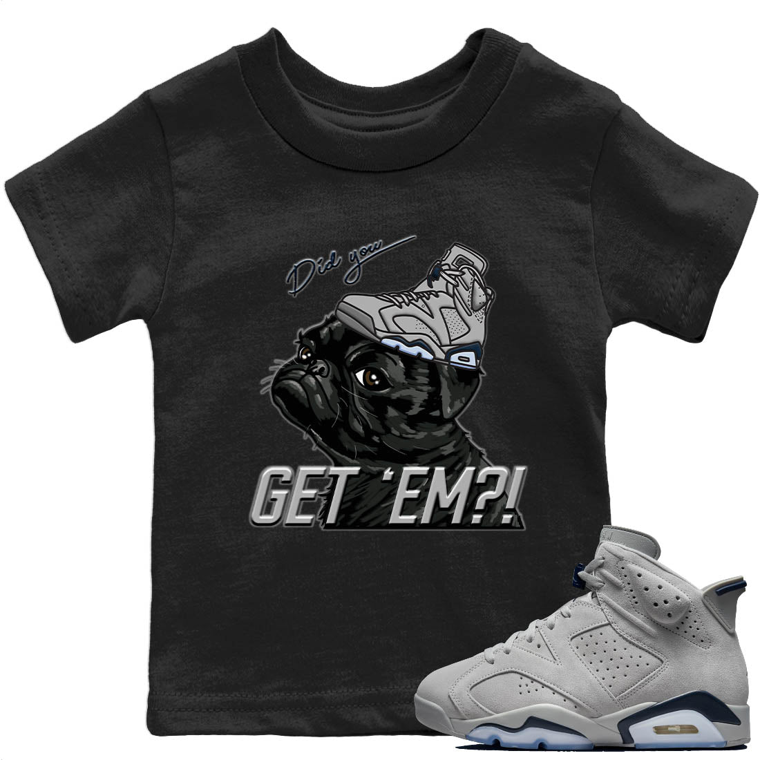 Pug Get Em Kids Tops - Air Jordan 6 Georgetown