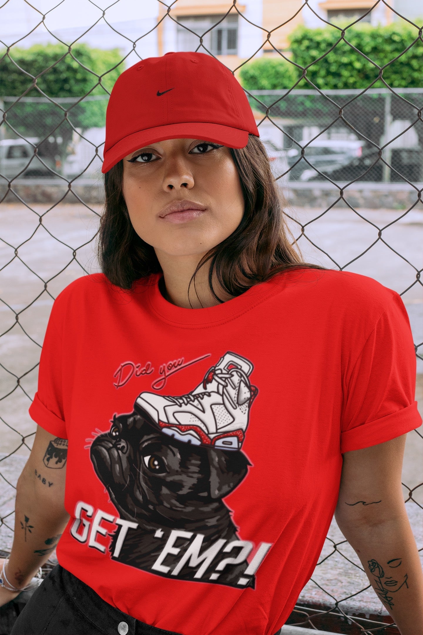 Pug Get Em Unisex Tops - Air Jordan 6 Red Velvet Cookies