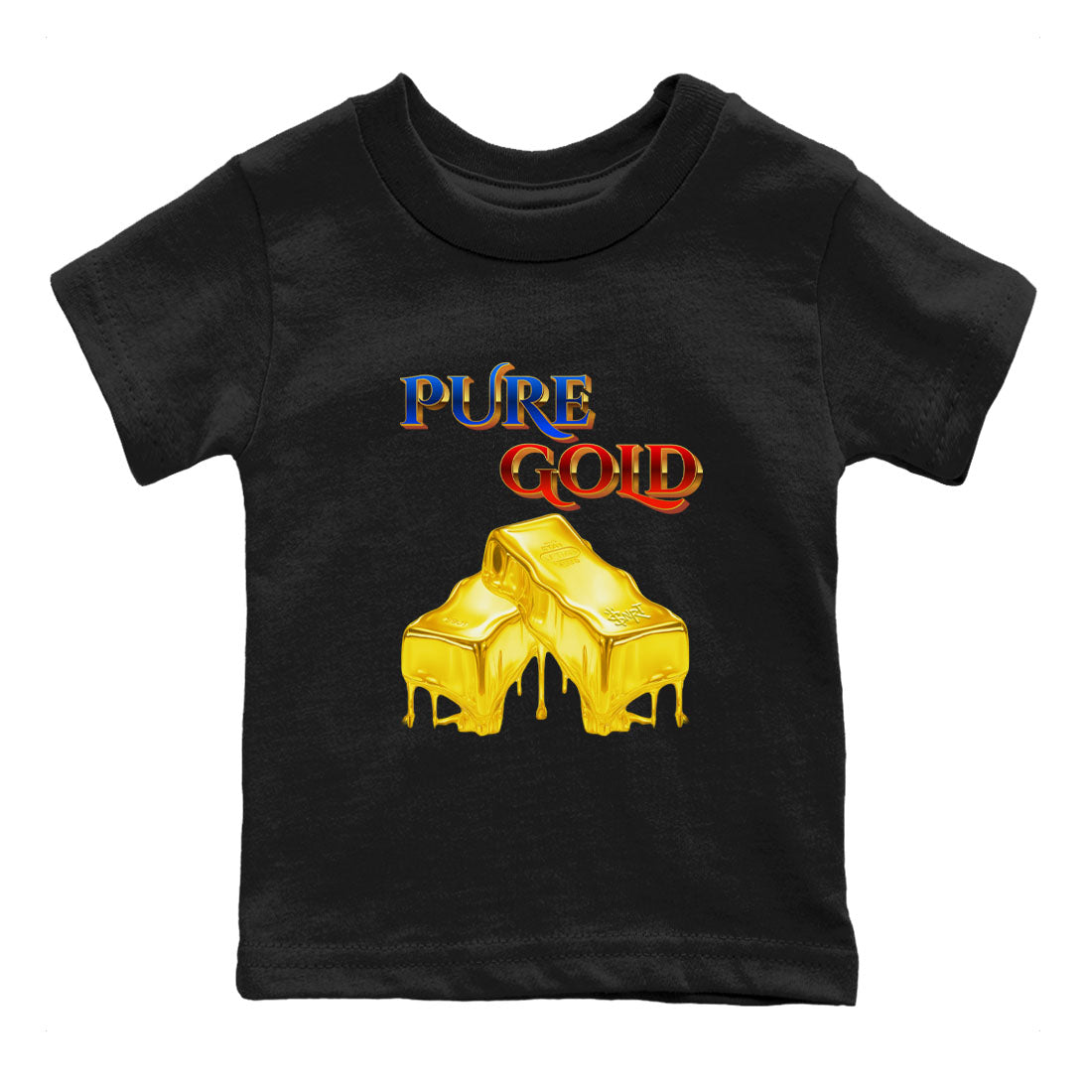 Pure Gold snkmatch Tees Kids - Air Jordan 1 Travis Scott Canary