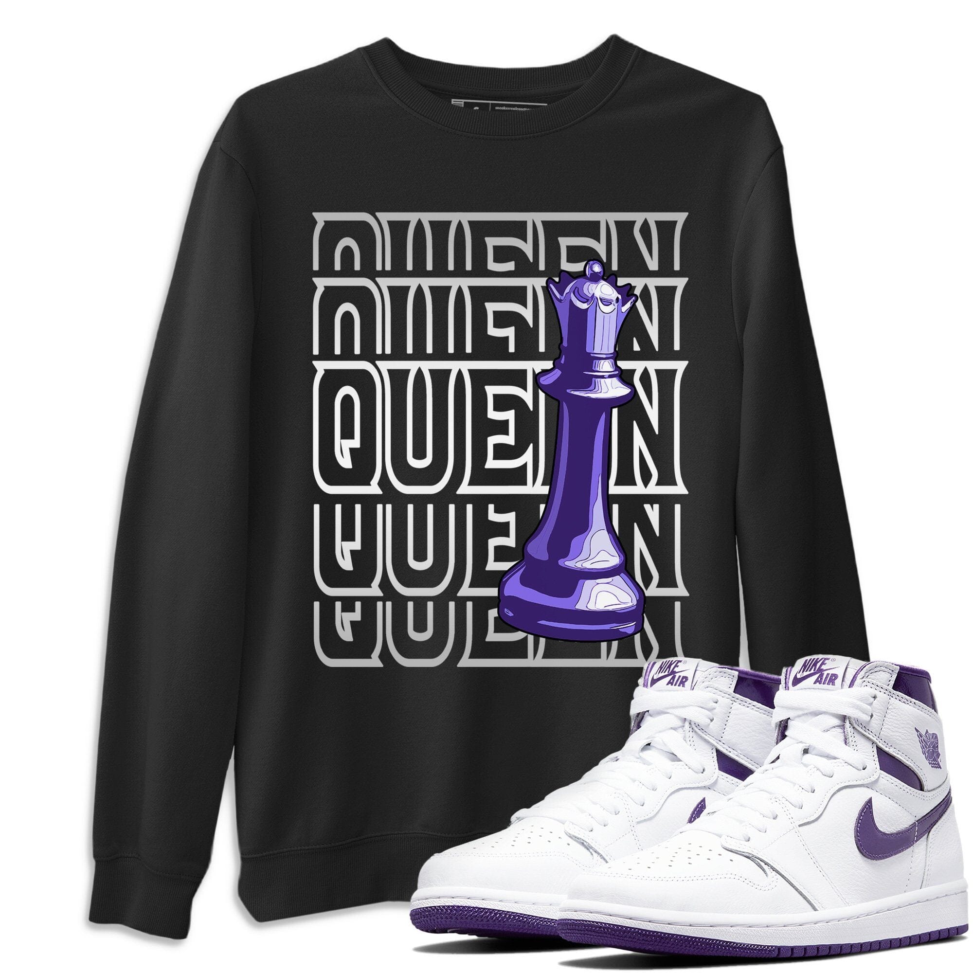 Queen Unisex Tops - Air Jordan 1 WMNS Court Purple