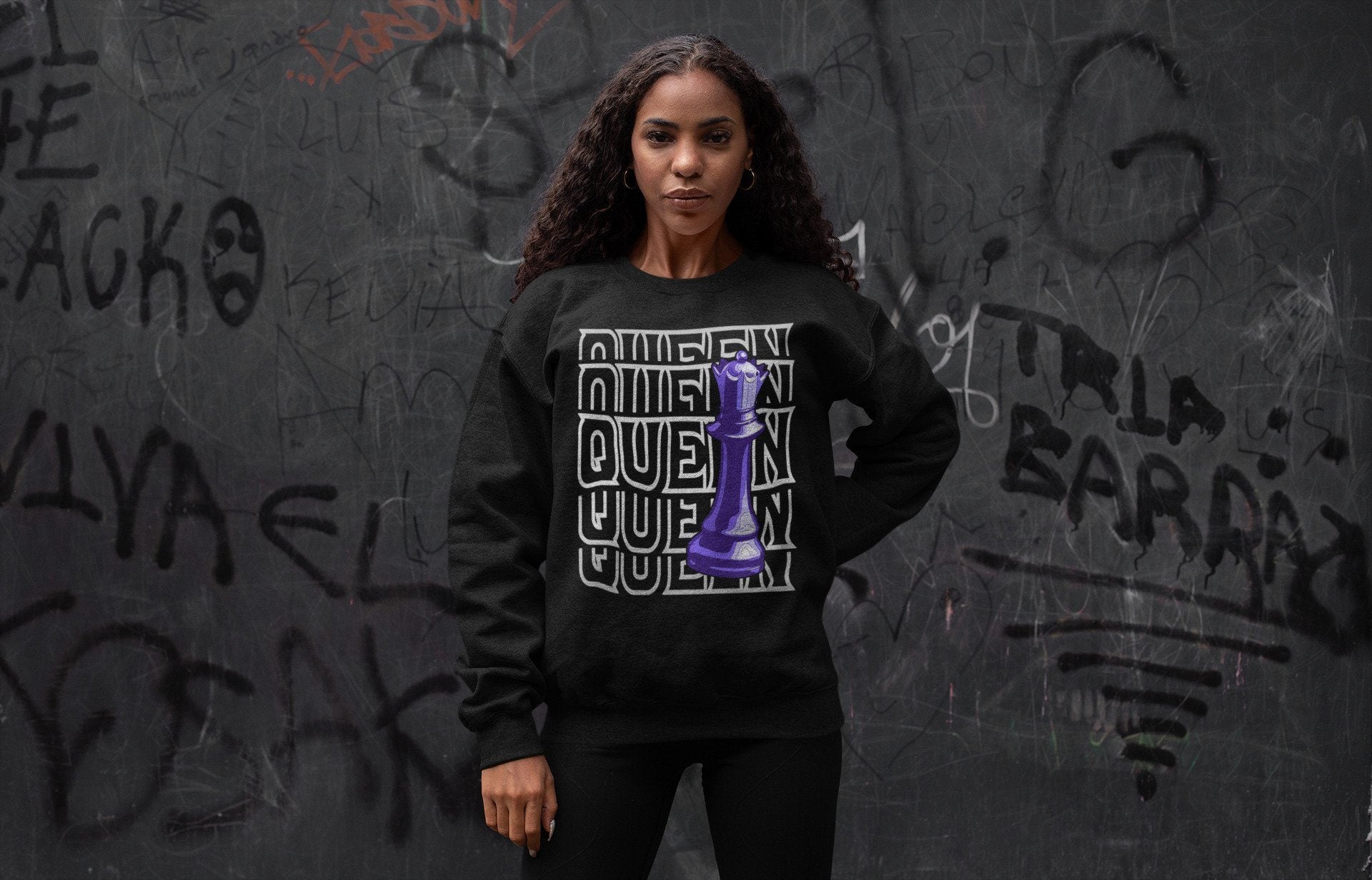 Queen Unisex Tops - Air Jordan 1 WMNS Court Purple